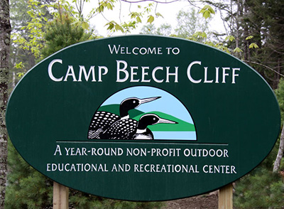 Look for this sign announcing the entry into the Camp Beech Cliff Campus.