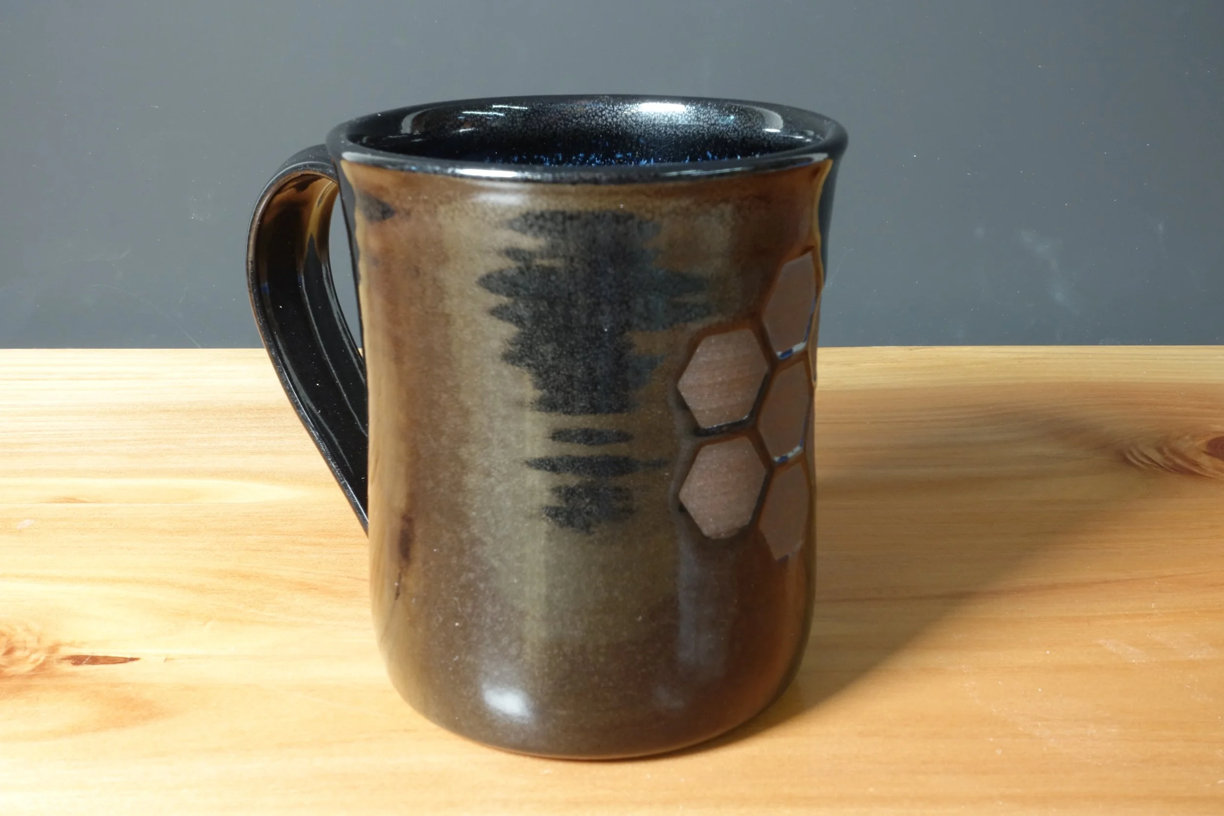 Mug - 14 oz - Oil Spot/Floating Blue - Honeycomb