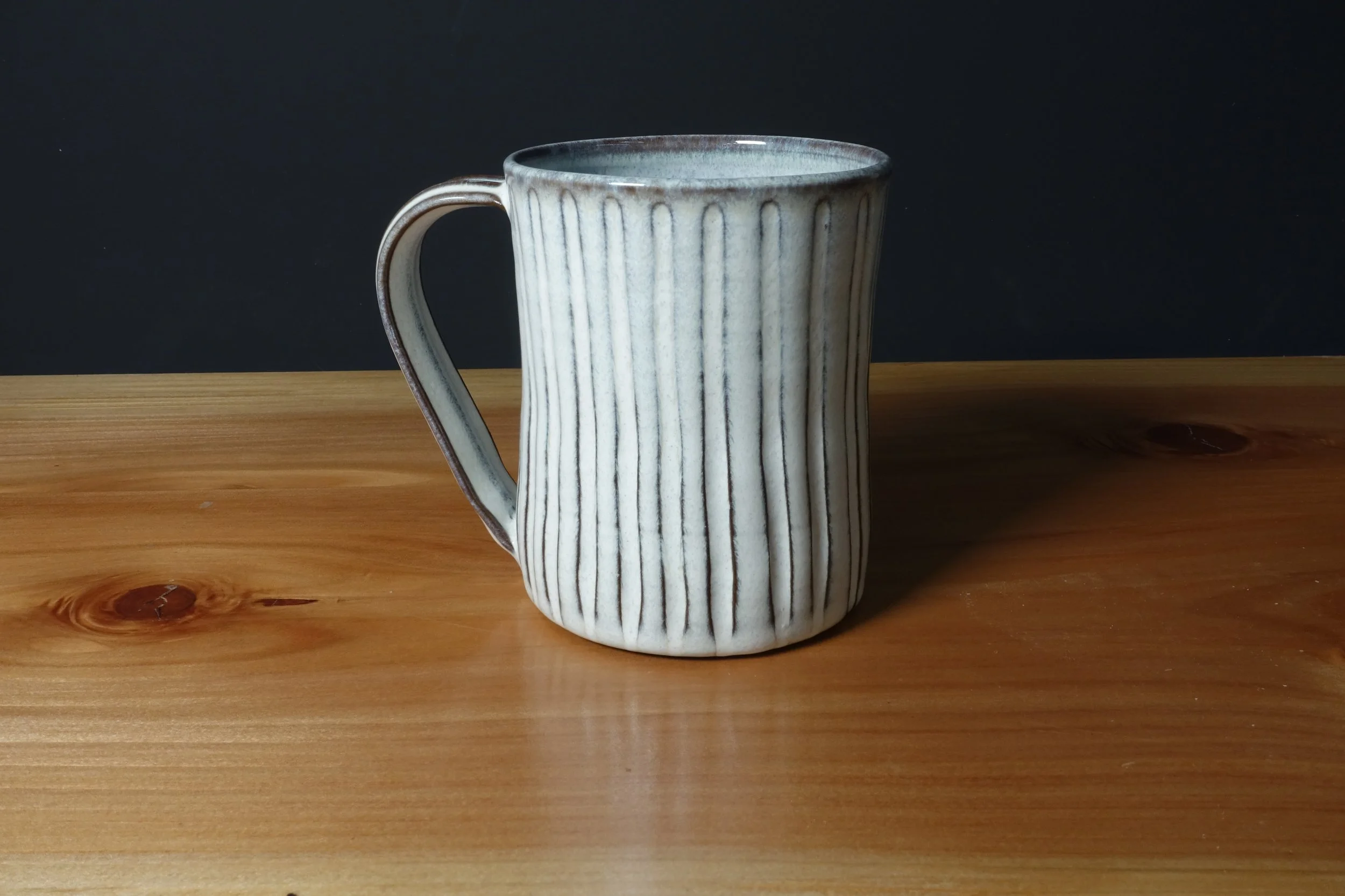 Mug - 14 oz - Laguna Beach White/Floating Blue - Carved