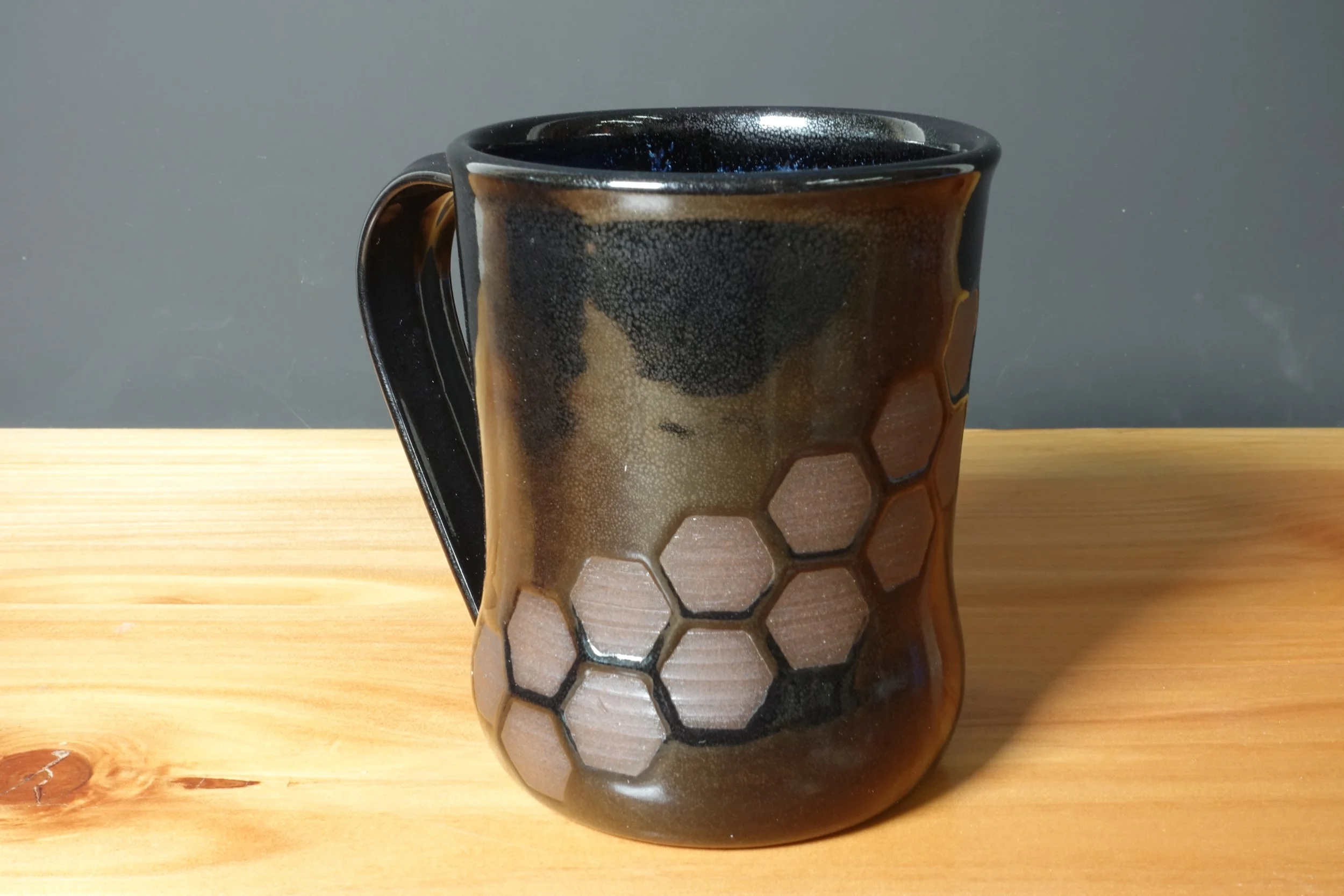 Mug - 14 oz - Oil Spot/Floating Blue - Hex Step