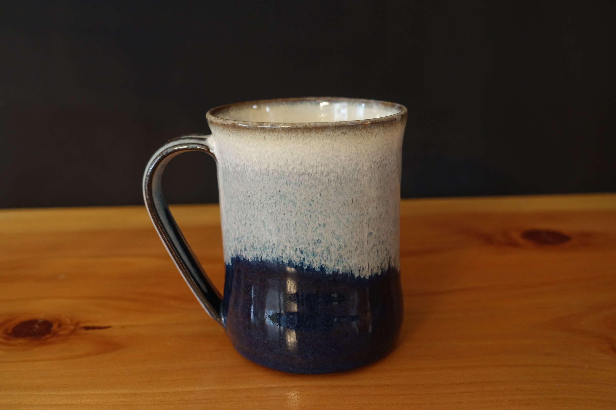 Mug - 14 oz - Laguna Beach White/Floating Blue - Dark Clay