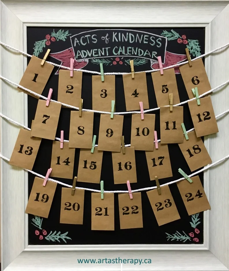 Count Down with Acts of Kindness this Christmas with Art as Therapy