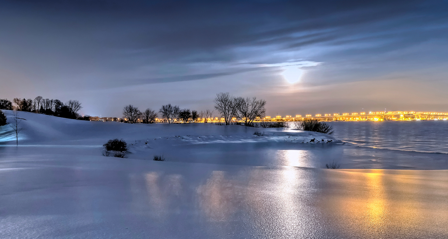 Burlington during an ice storm