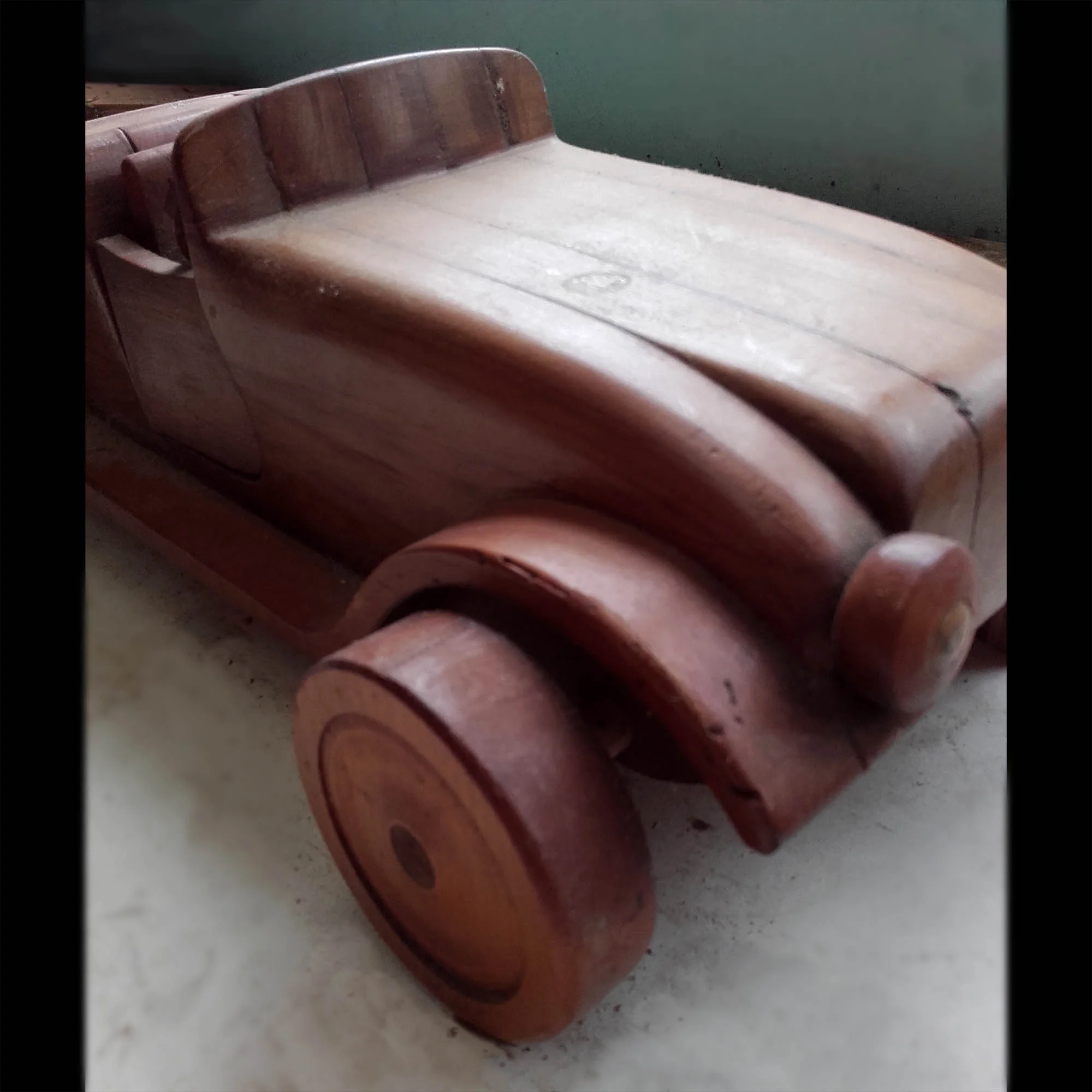 Wooden toy car
