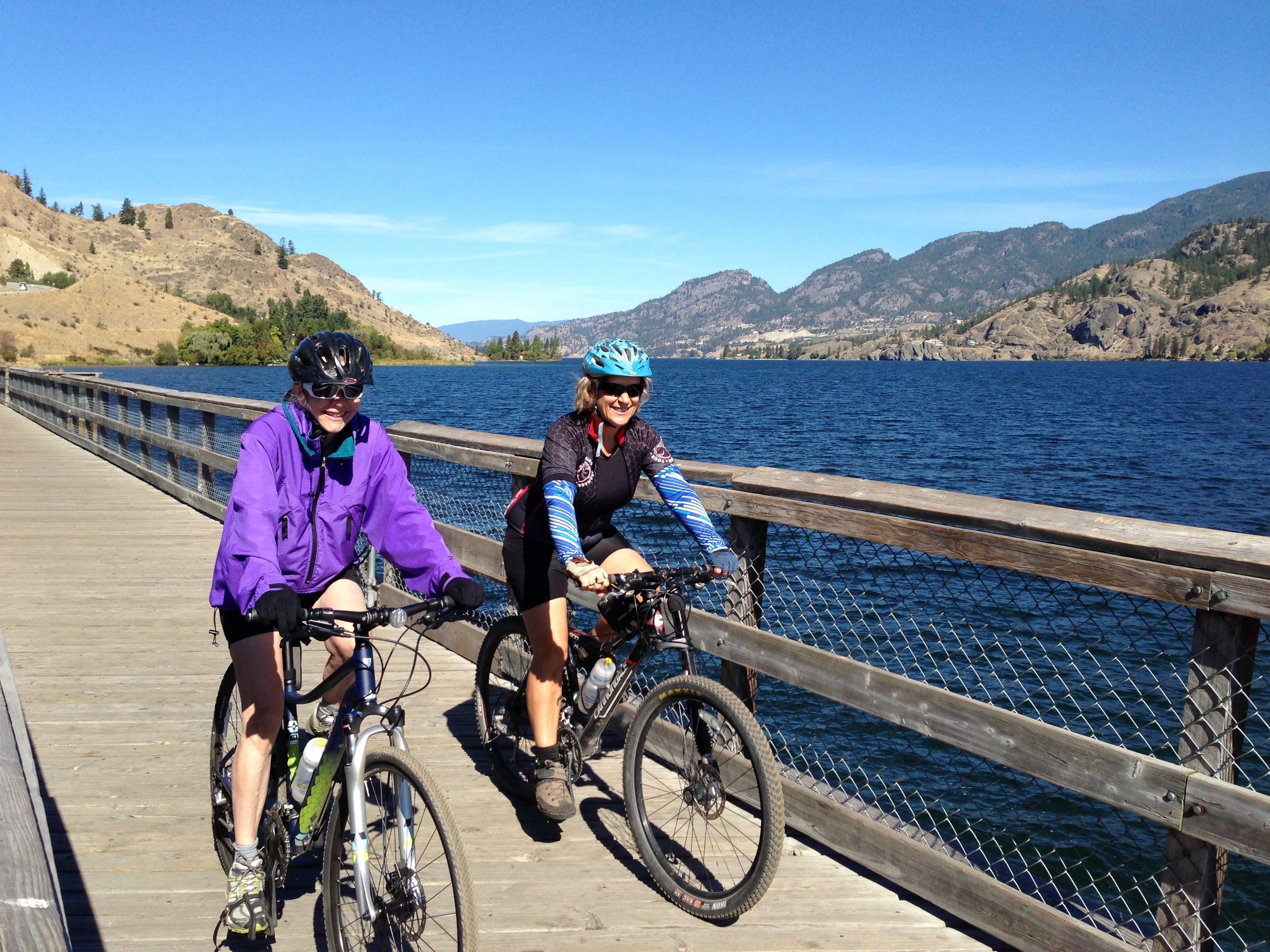 The KVR Rail Trail coming into Okanagan Falls
