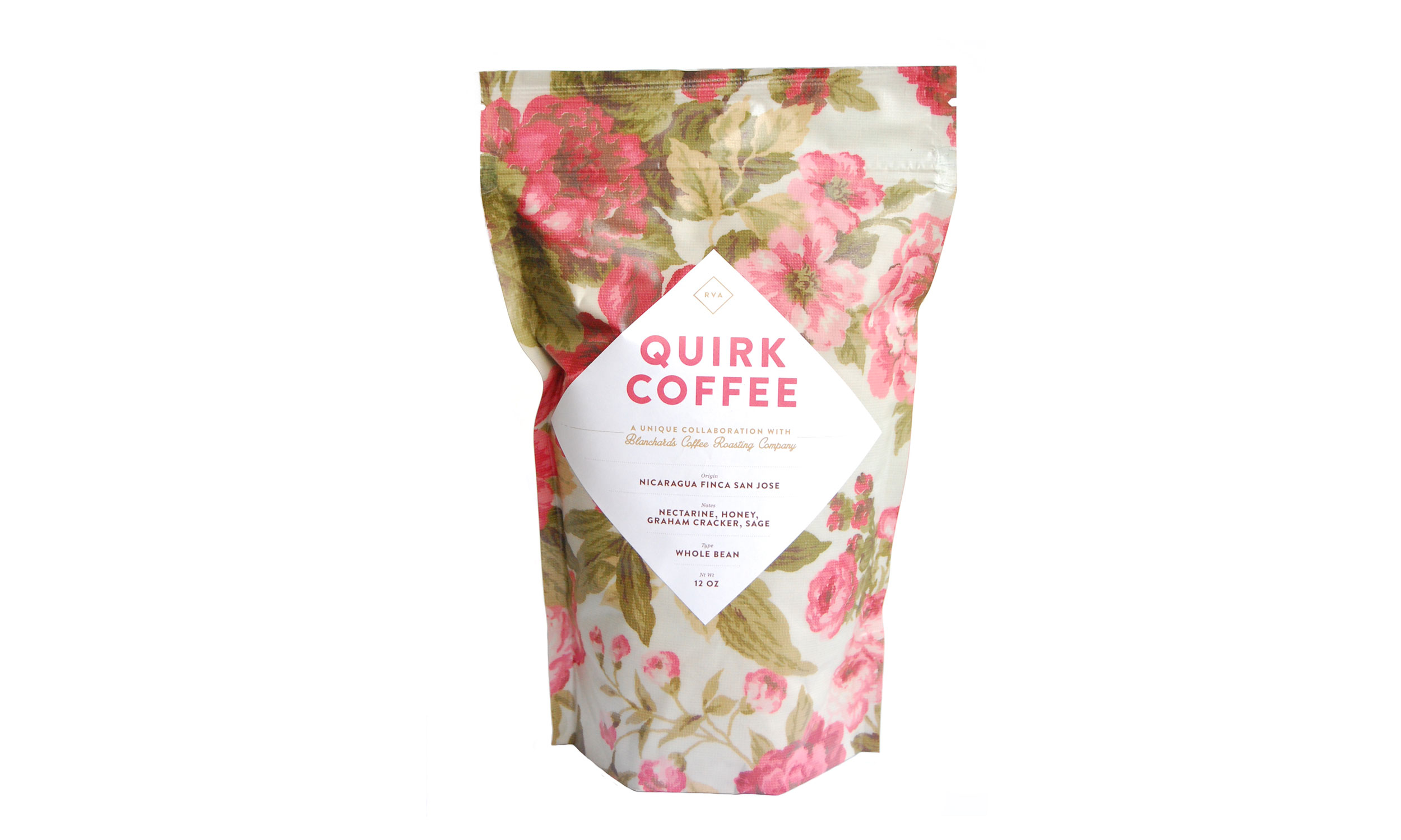 Quirk Whole Bean Coffee, exclusively from Blanchard's Coffee Roasting Company, $12 Contact us for purchase