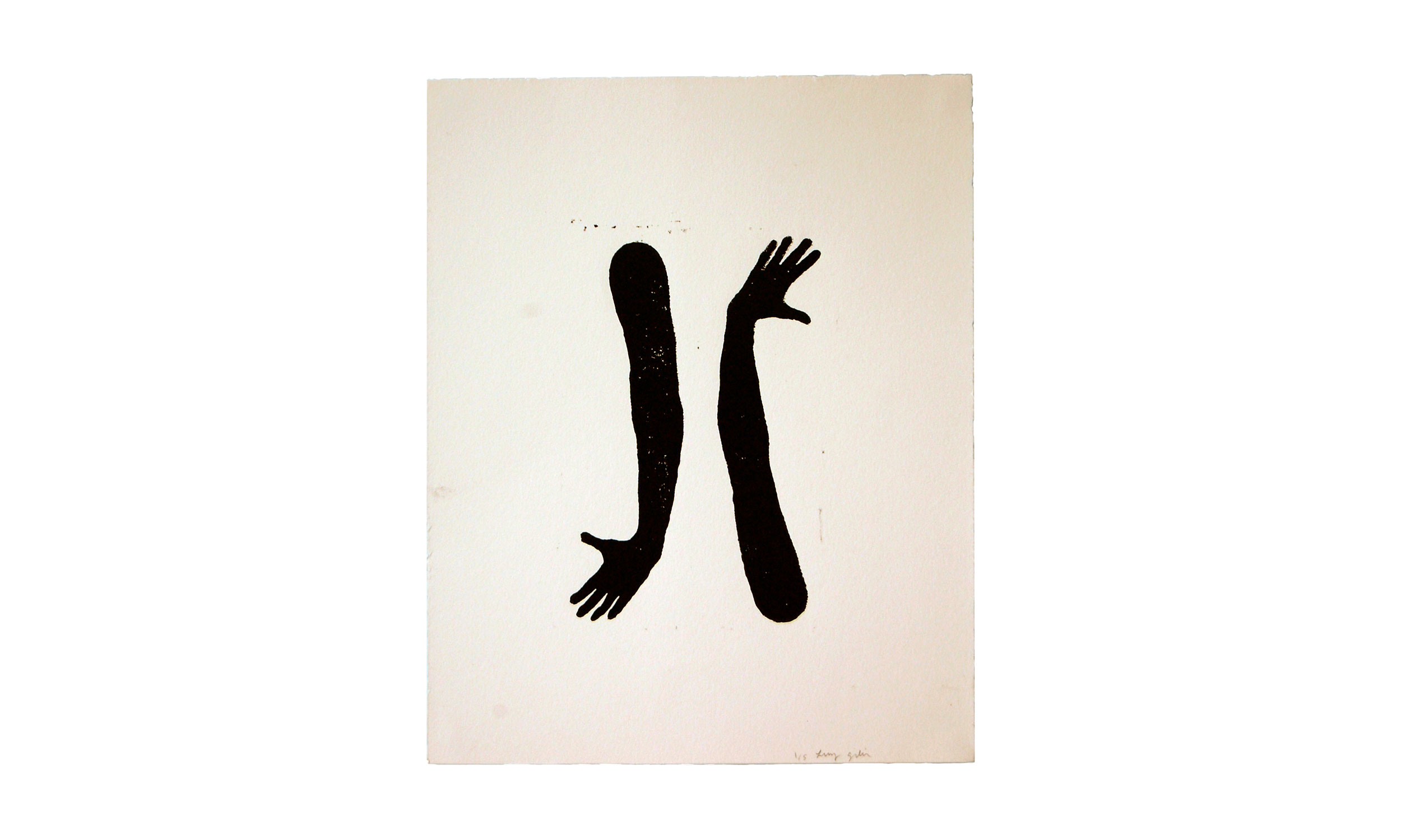 Black Gloves, water-based ink on archival paper, $28 Contact us for purchase