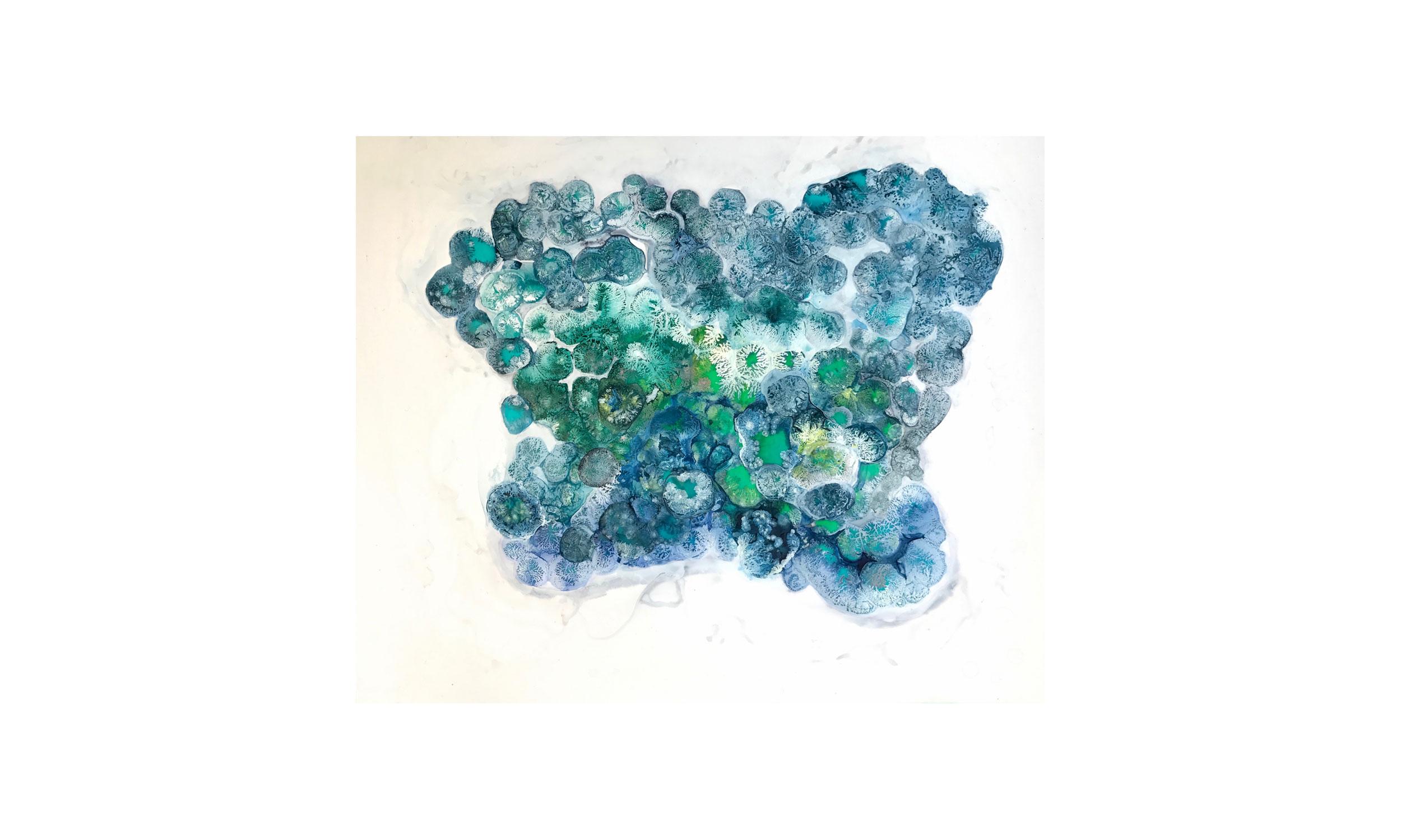 Small Outbursts, ink and acrylic on synthetic paper, 10" x 12", $600 Contact us for purchase