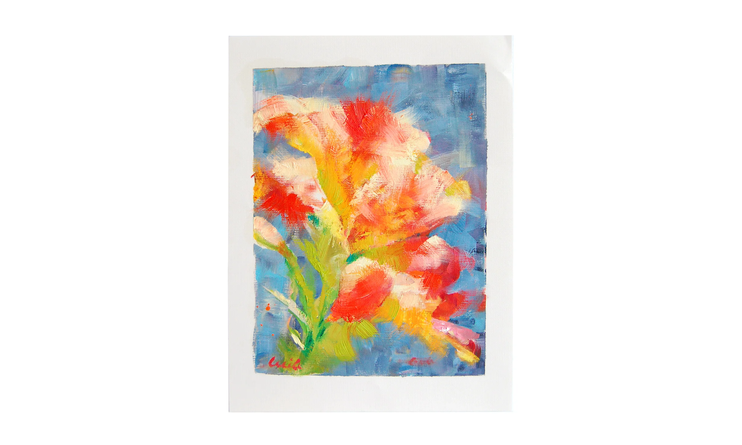 July, oil on paper, 9" x 12", $250 Contact us for purchase