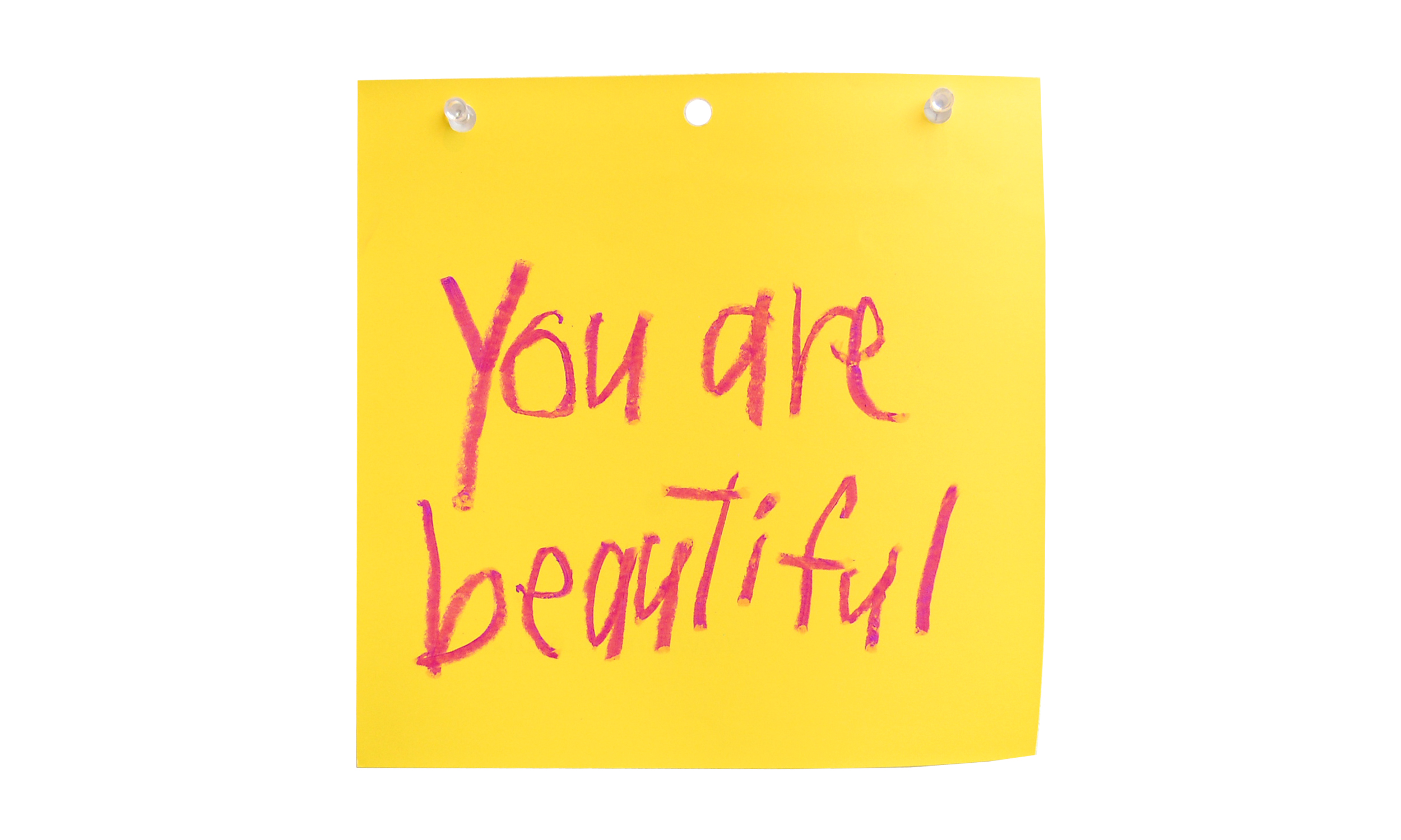 You Are Beautiful XIII, oil pastel on paint swatch, 8" x 8", $50 Contact us for purchase