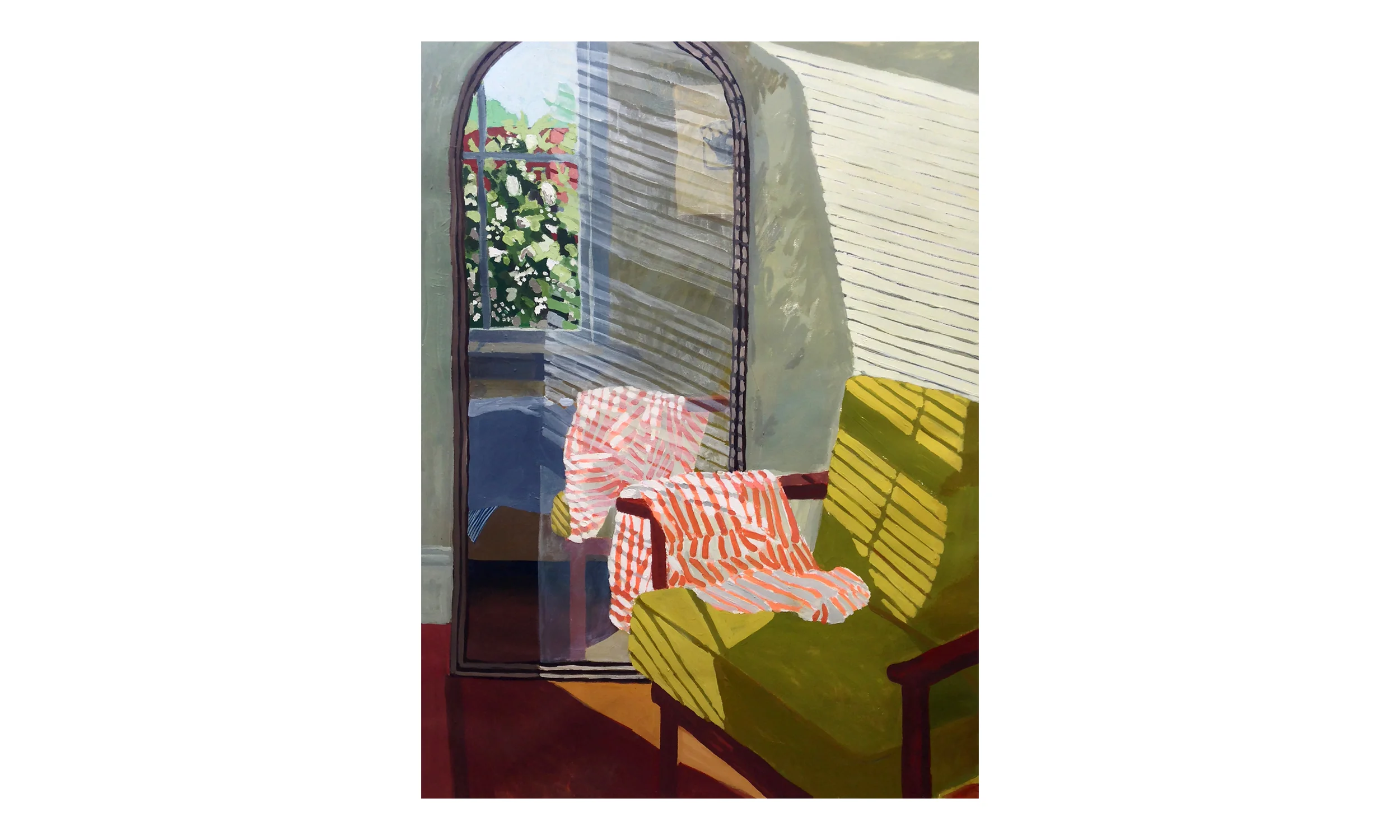 Bedroom Mirror, Afternoon, oil on paper, 37" x 48", 2018, $5,000 Contact us for purchase