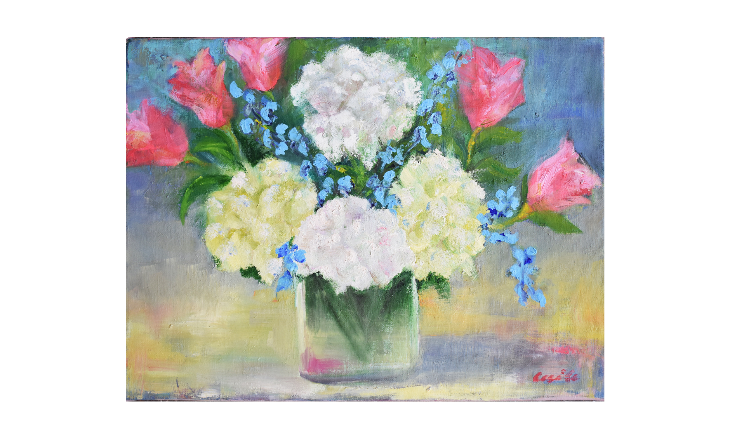 Dinner Party , oil on canvas, 12" x 16", $325 Contact us for purchase