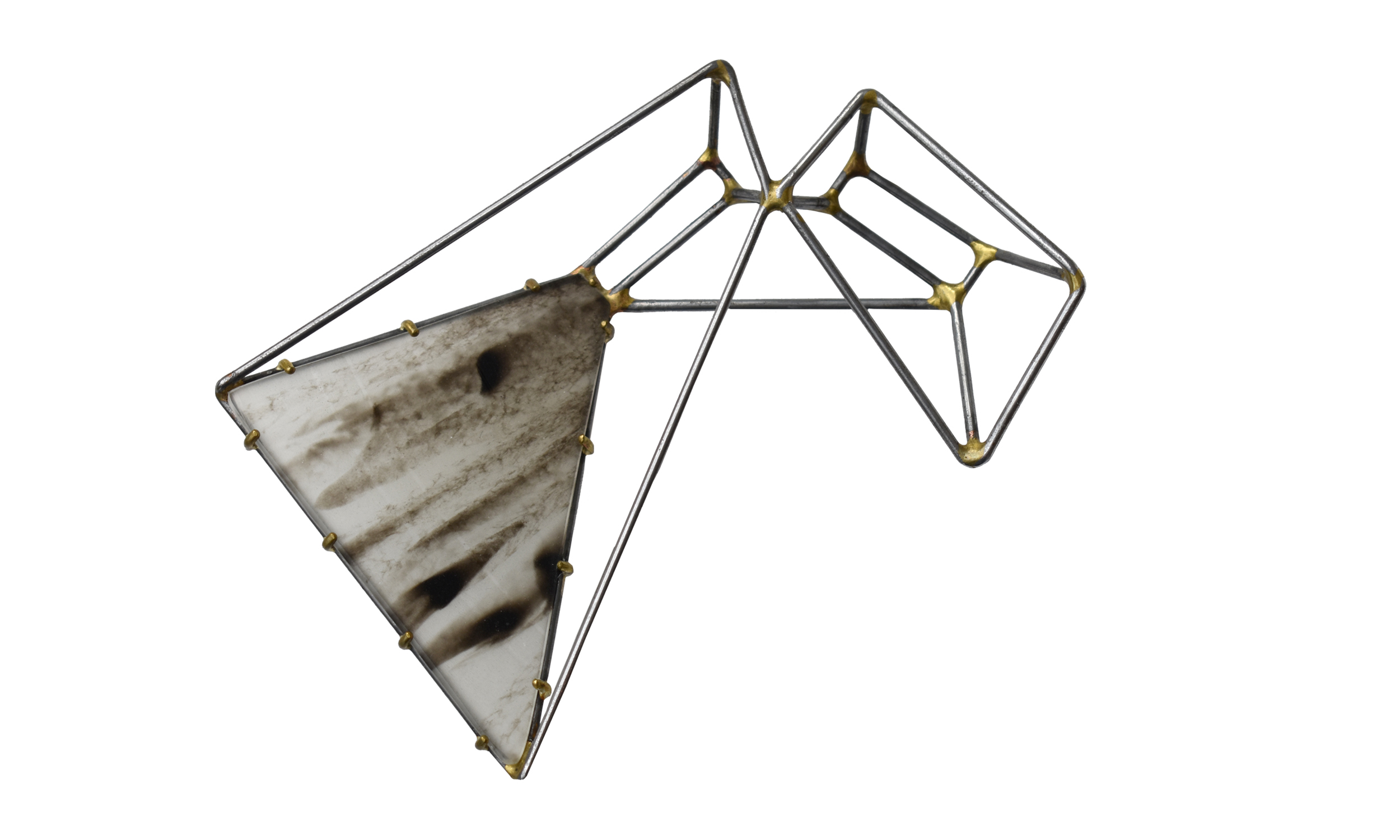 Sarah West _ Foundation Trapezoid Paired Brooch with Marbled Vinyl _ BAN.jpg
