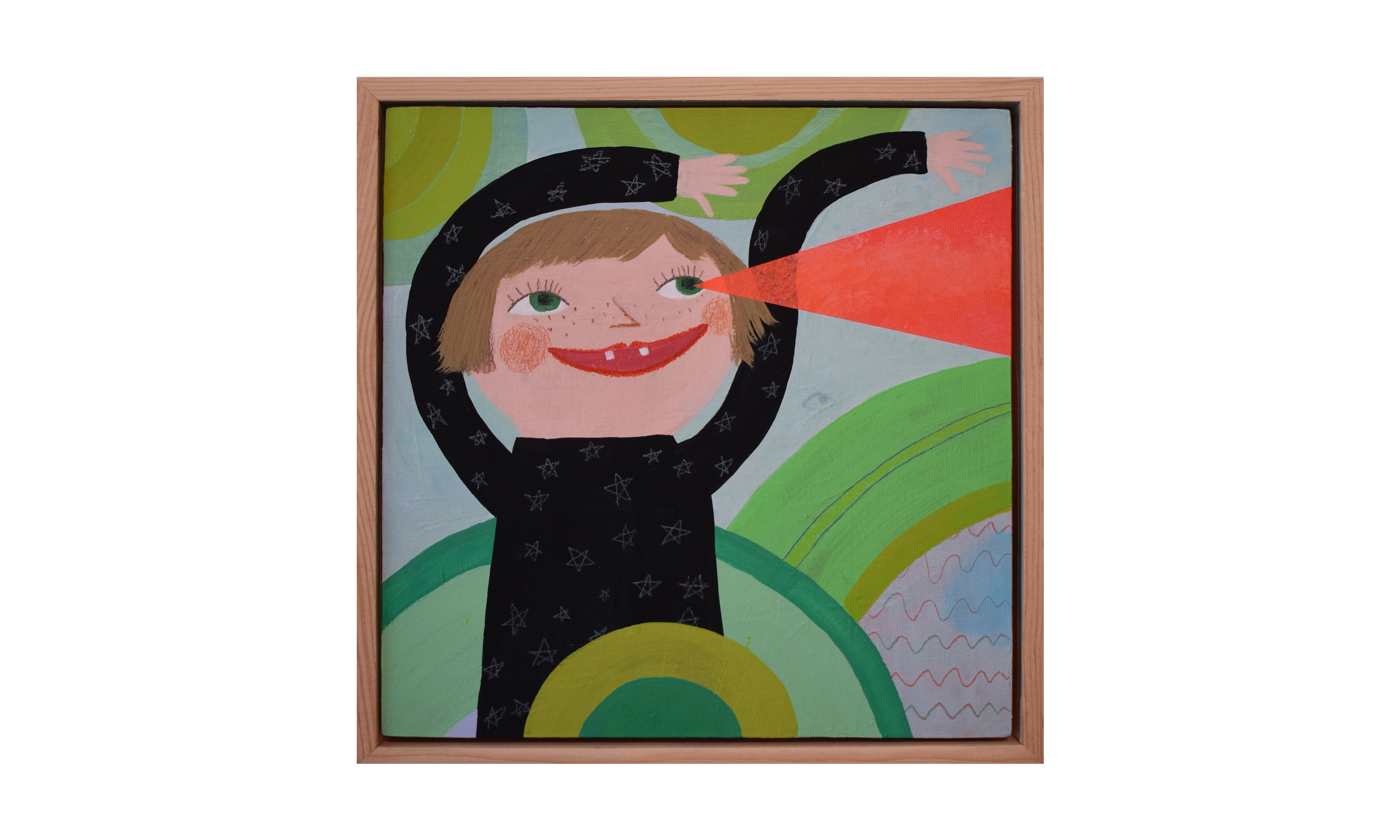 I Put A Spell On You , mixed media on wood panel, 8 x 8 inches, SOLD