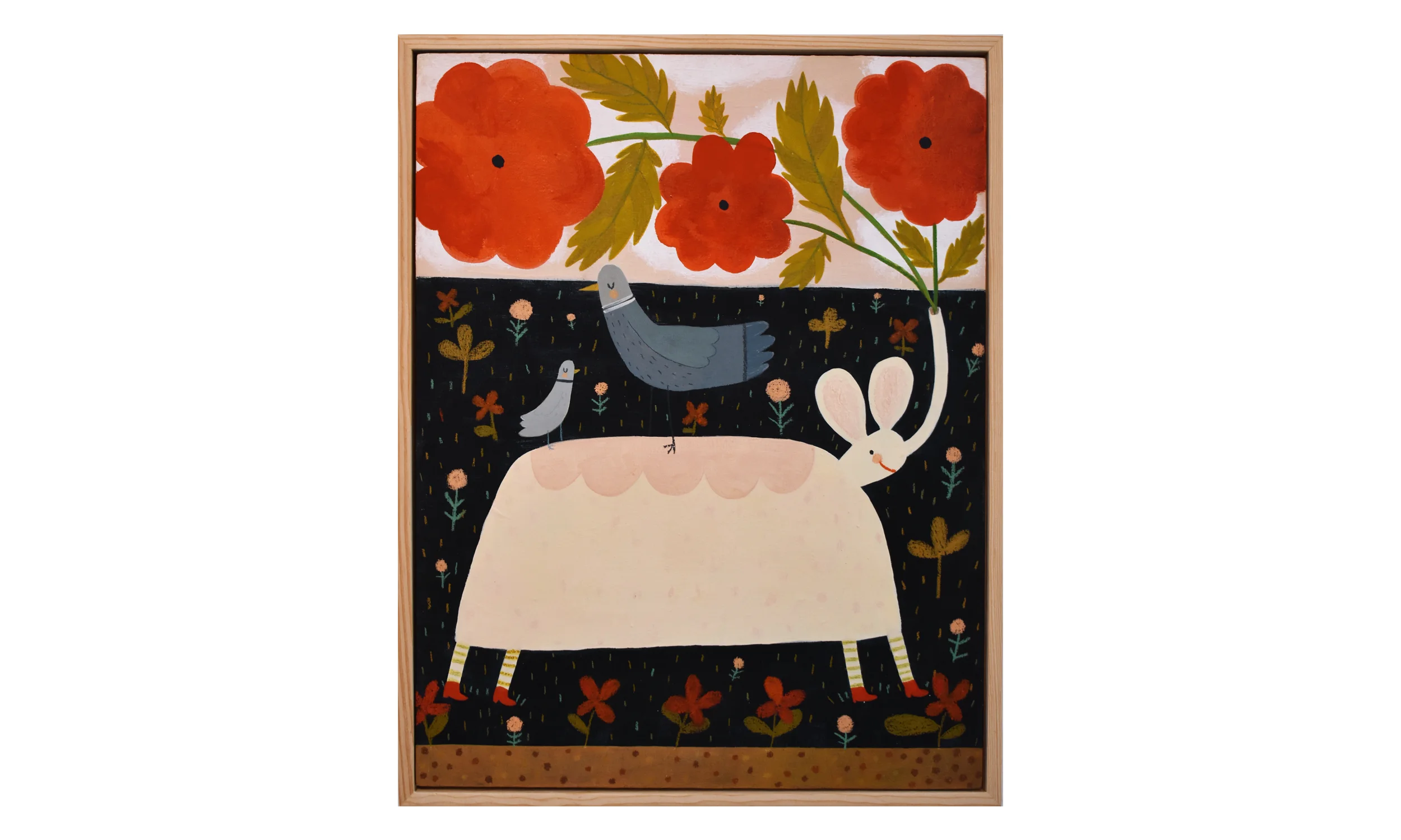 It’s Okay To Be Happy , mixed media on wood panel, 11 x 14 inches, SOLD