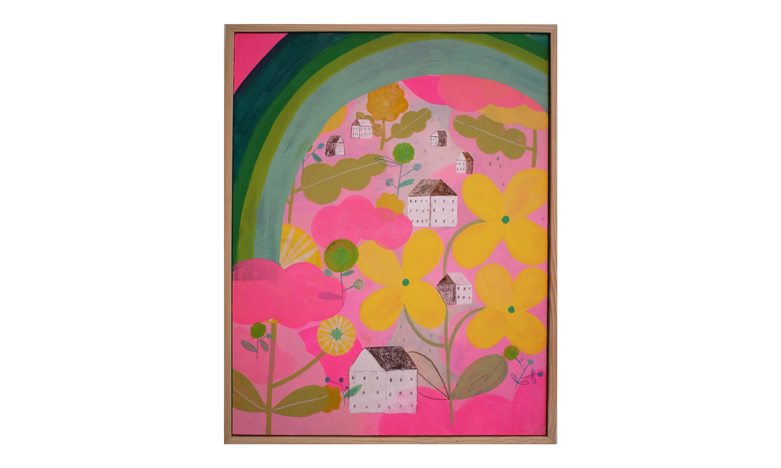 The Verdant Dream , mixed media on wood panel, 11 x 14 inches, SOLD