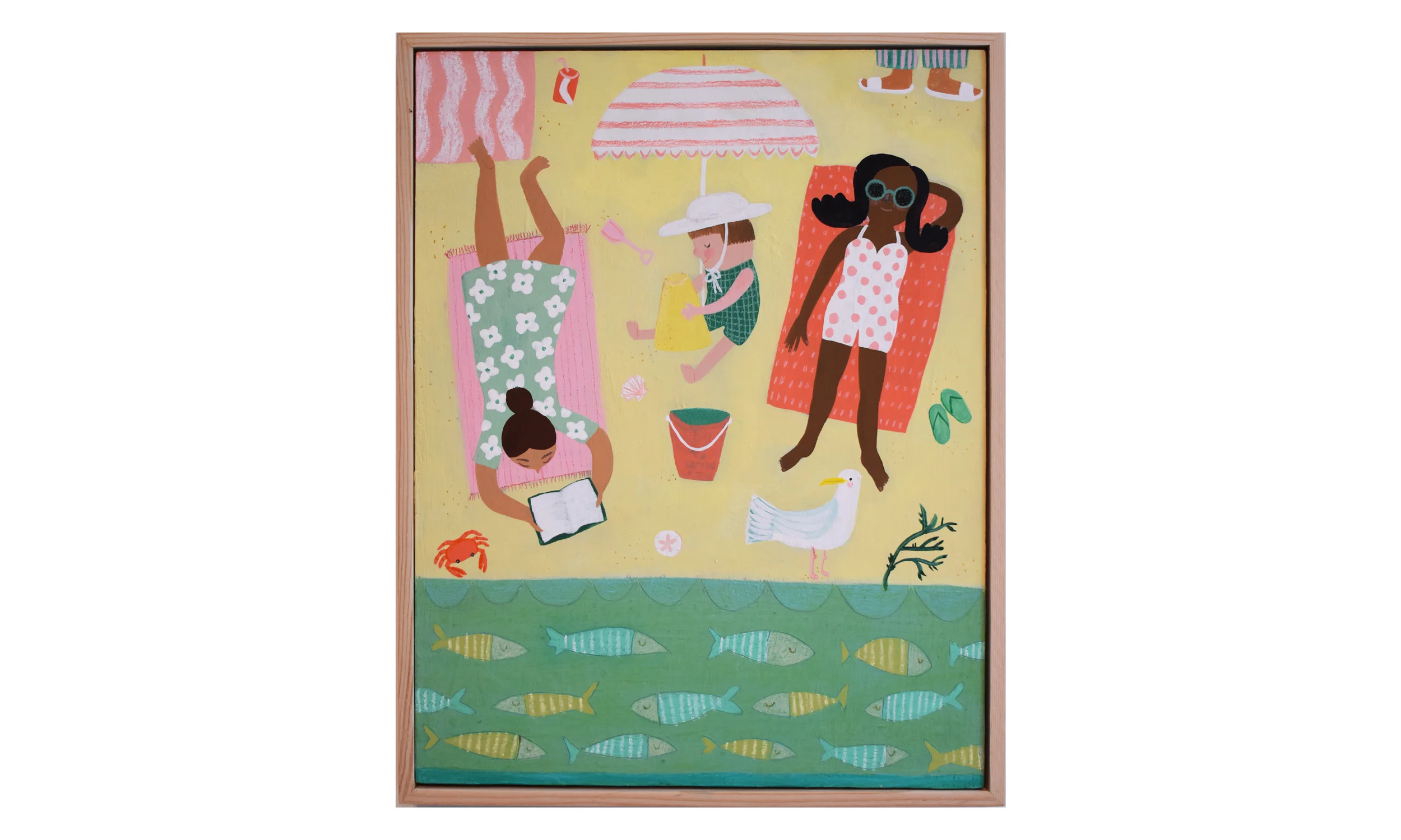 Land And Sea , mixed media on wood panel, 11 x 14 inches, $700 Contact us for purchase
