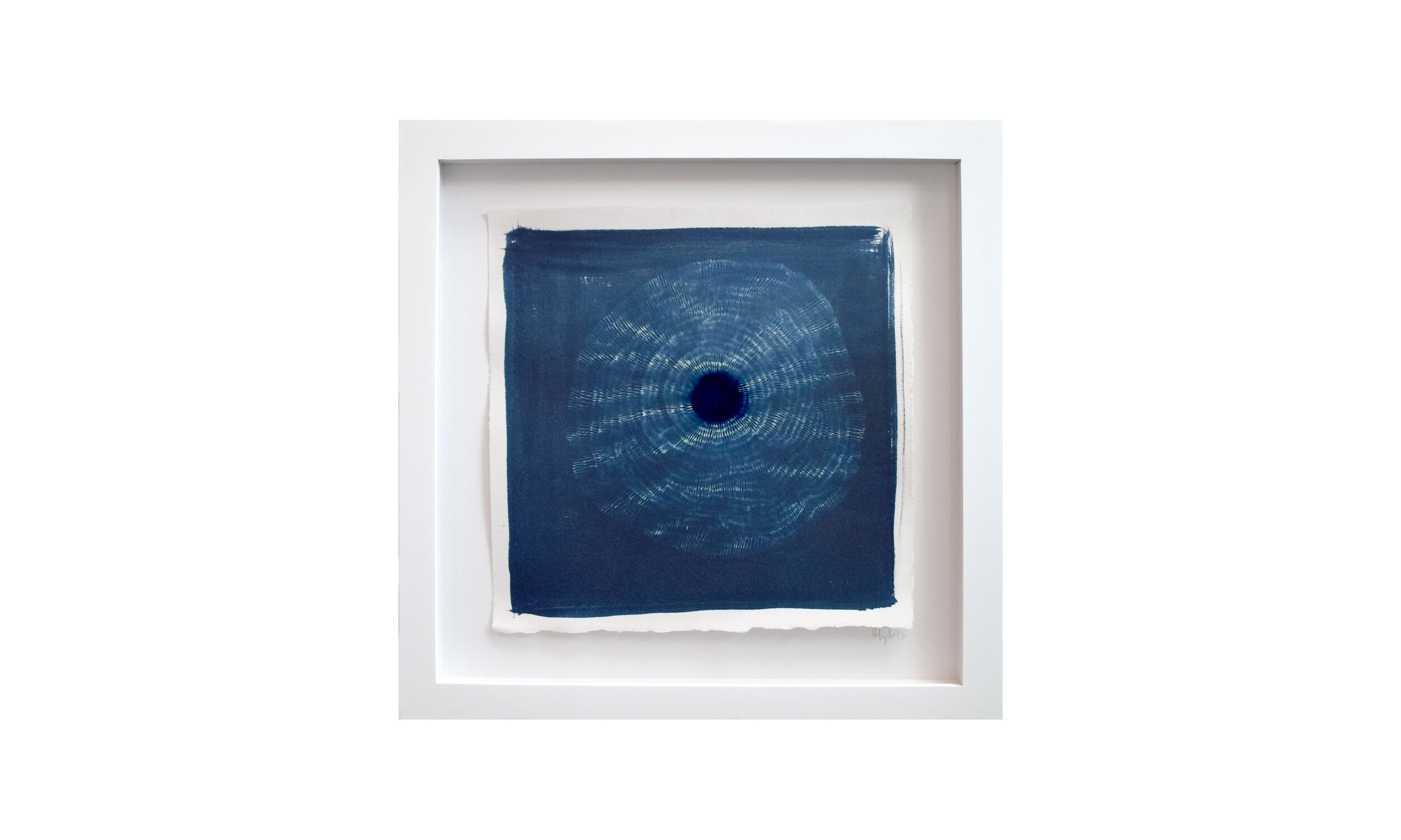 Haeligewielle II , cyanotype print, 13.25” x 13.25”, framed, $ 750 Contact us for purchase