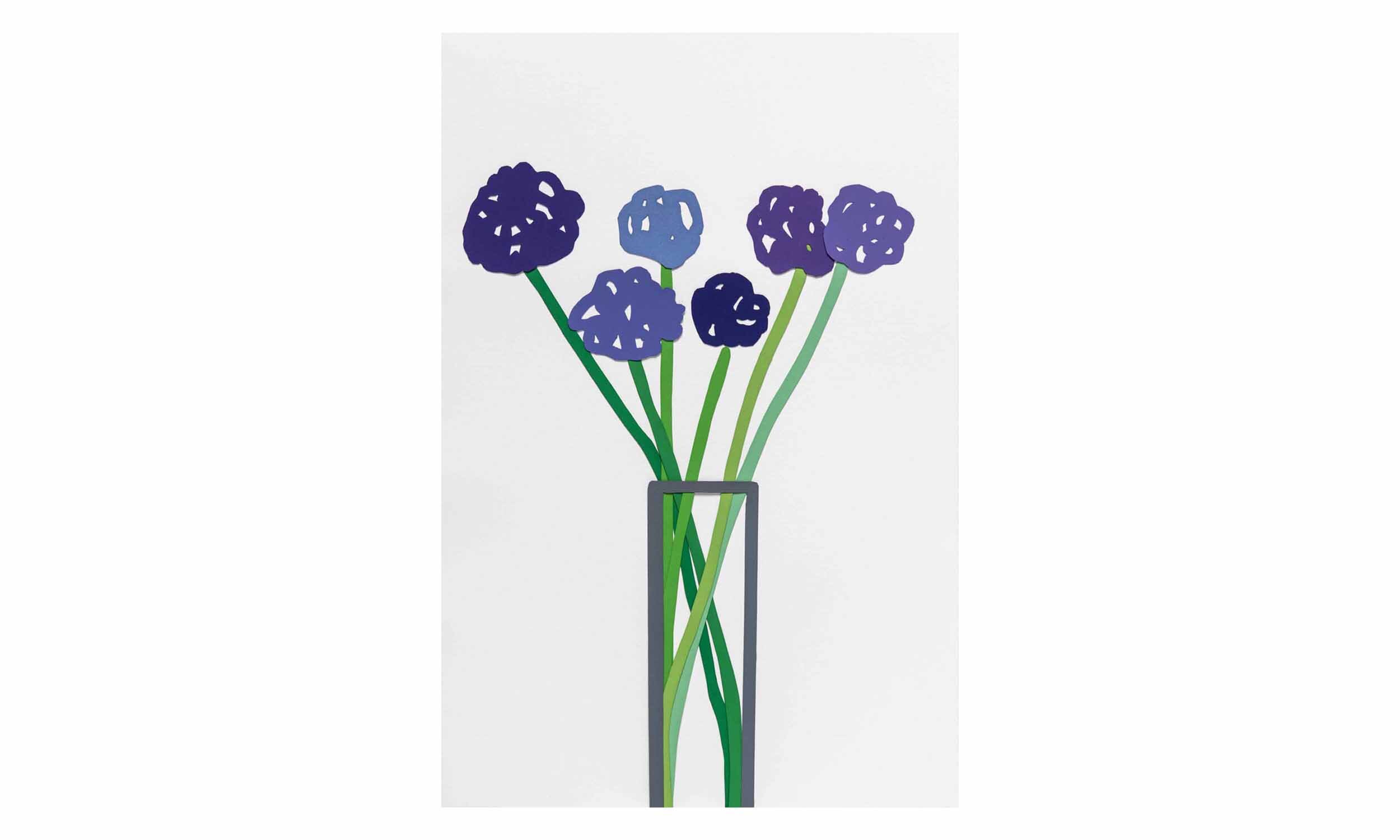 Alliums, cout-out, collaged monotype on paper, 12 x 18 inches, unframed, $1,400 Contact us for purchase