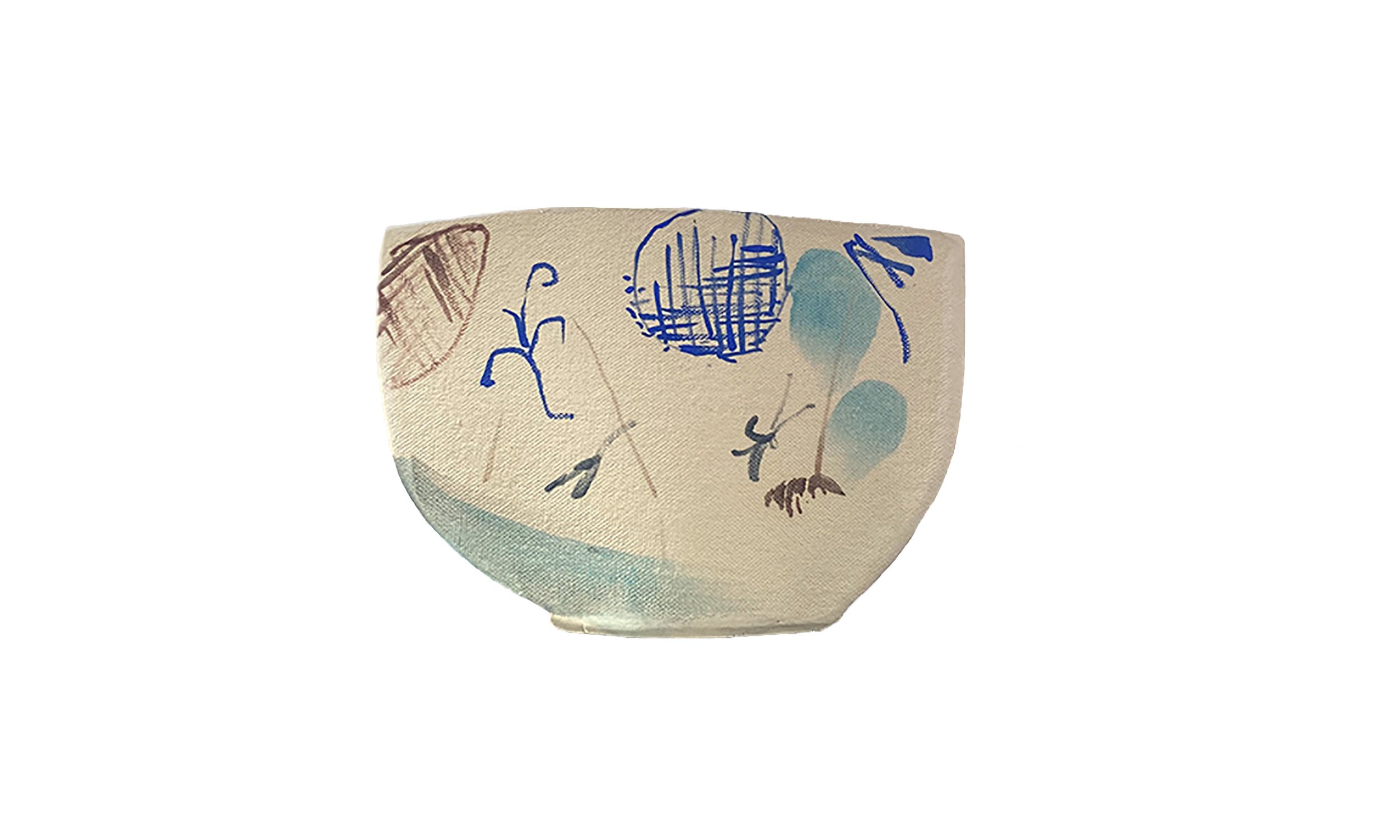 Fragment Bowl, 2022, underglaze on fired stoneware, $250 (Copy)