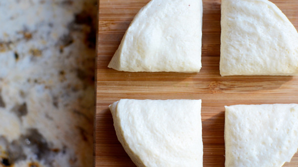 Tip: Flatten out biscuits if they’re thick so they’re not raw in the middle after browning. You can also cut them in half to reduce their thickness.