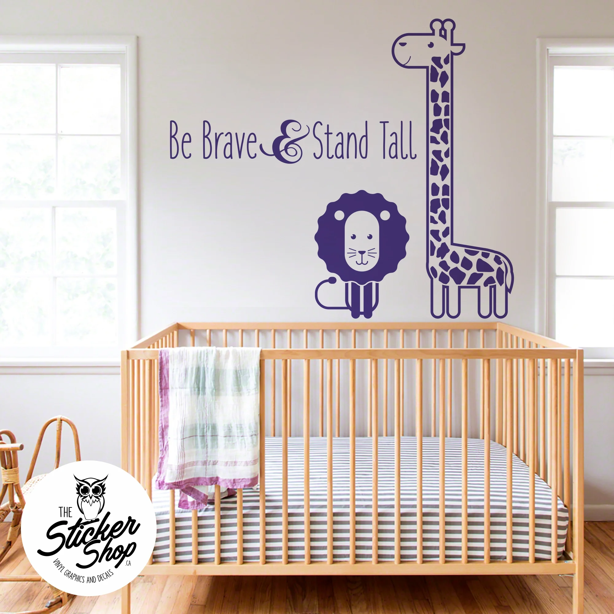 Nursery Decal - Safari Theme with Giraffe & Lion