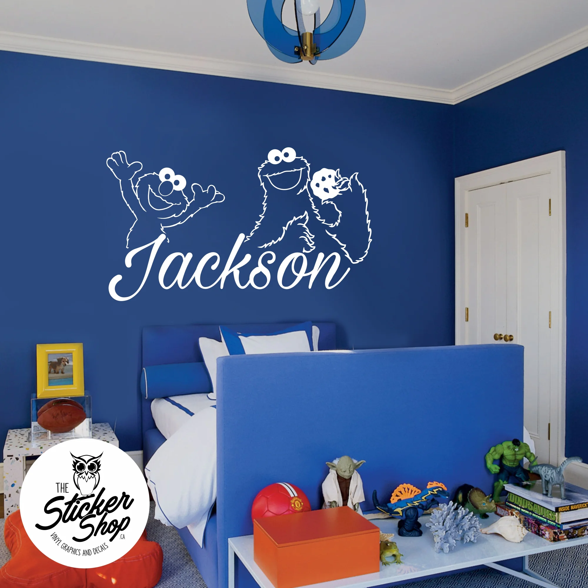 Cookie Monster Elmo Decal  - Child's Custom Name