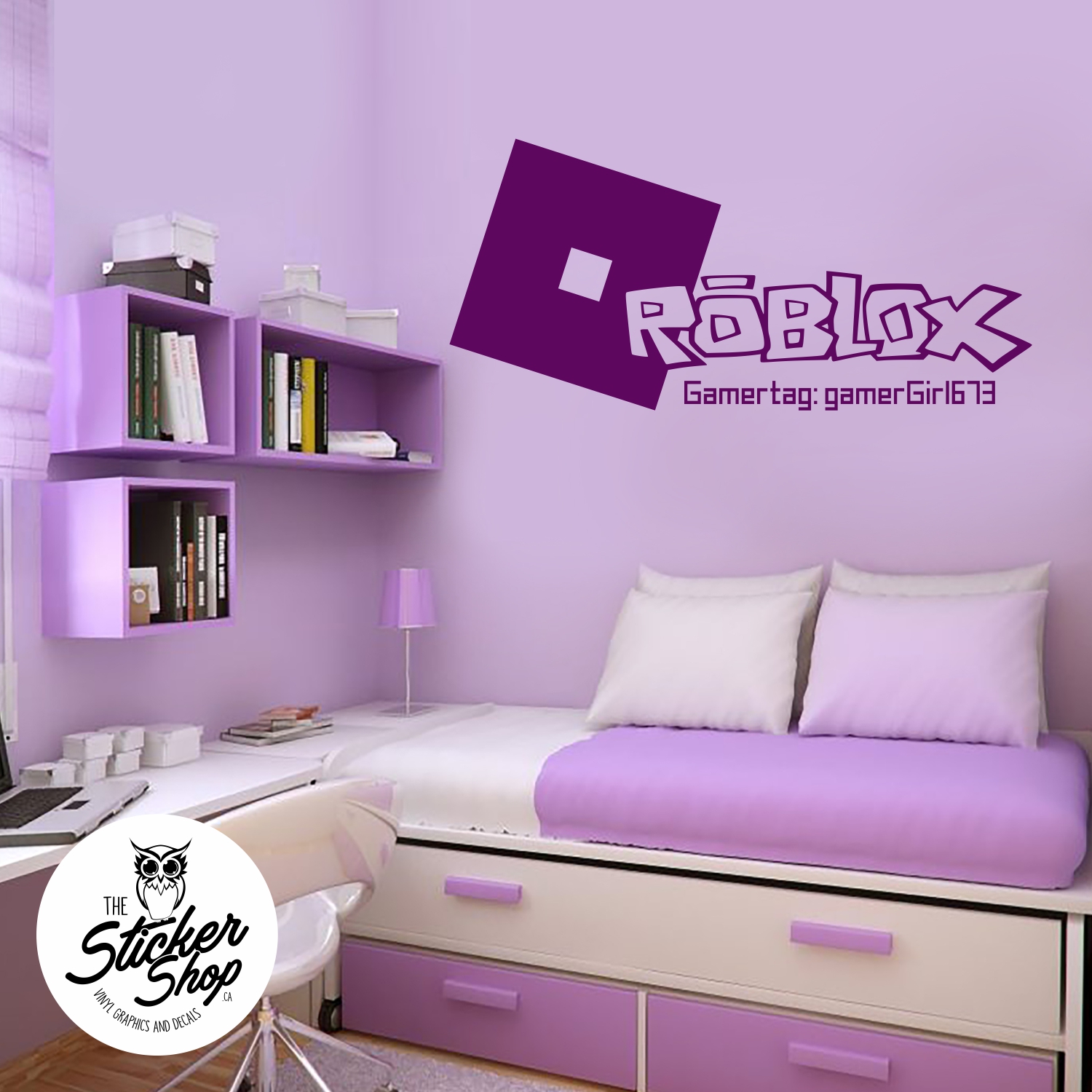 Roblox Decal Custom Gamertag The Sticker Shop - roblox pink decals