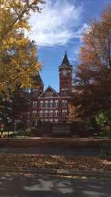 Samford Hall, one of Auburn's well-known landmarks.