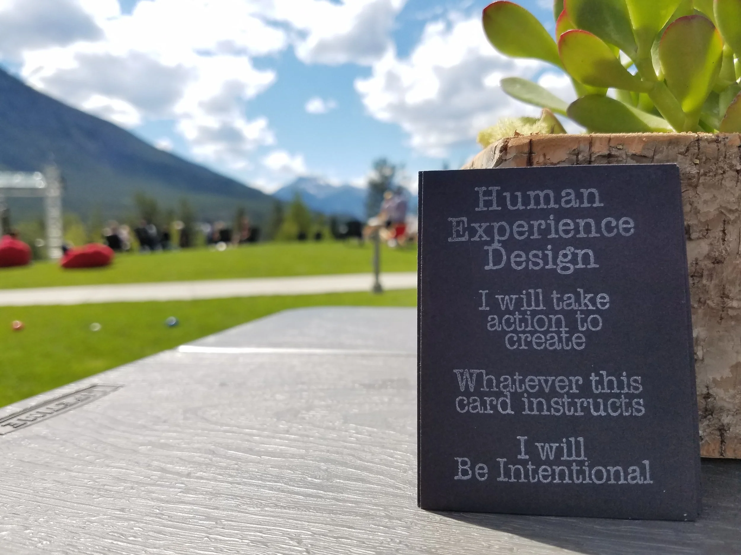 Experiential Tool Design We design custom toolsets to facilitate authentic engagement. (A card system seen here at the TED Summit.)