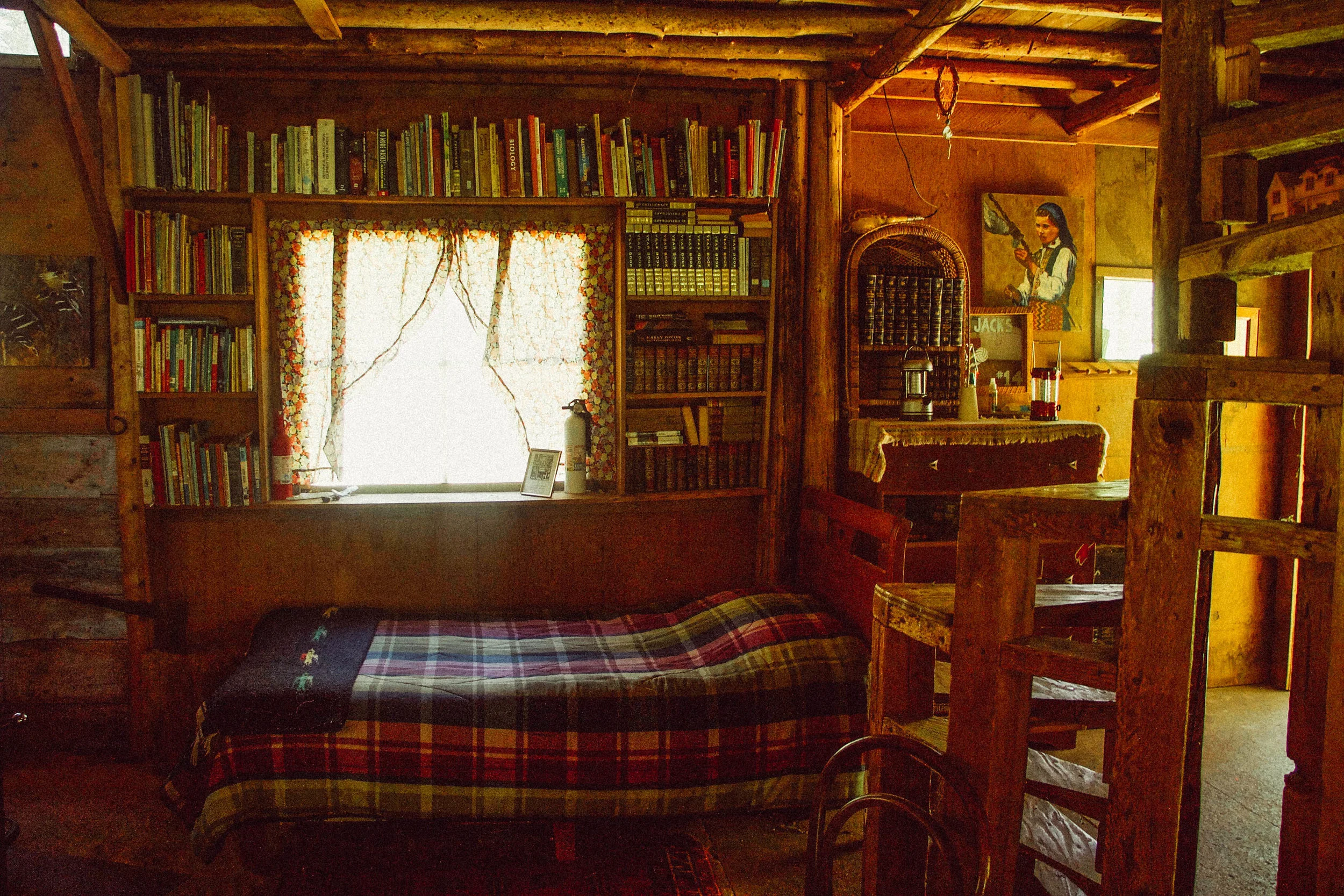 Inside the guest cabin.