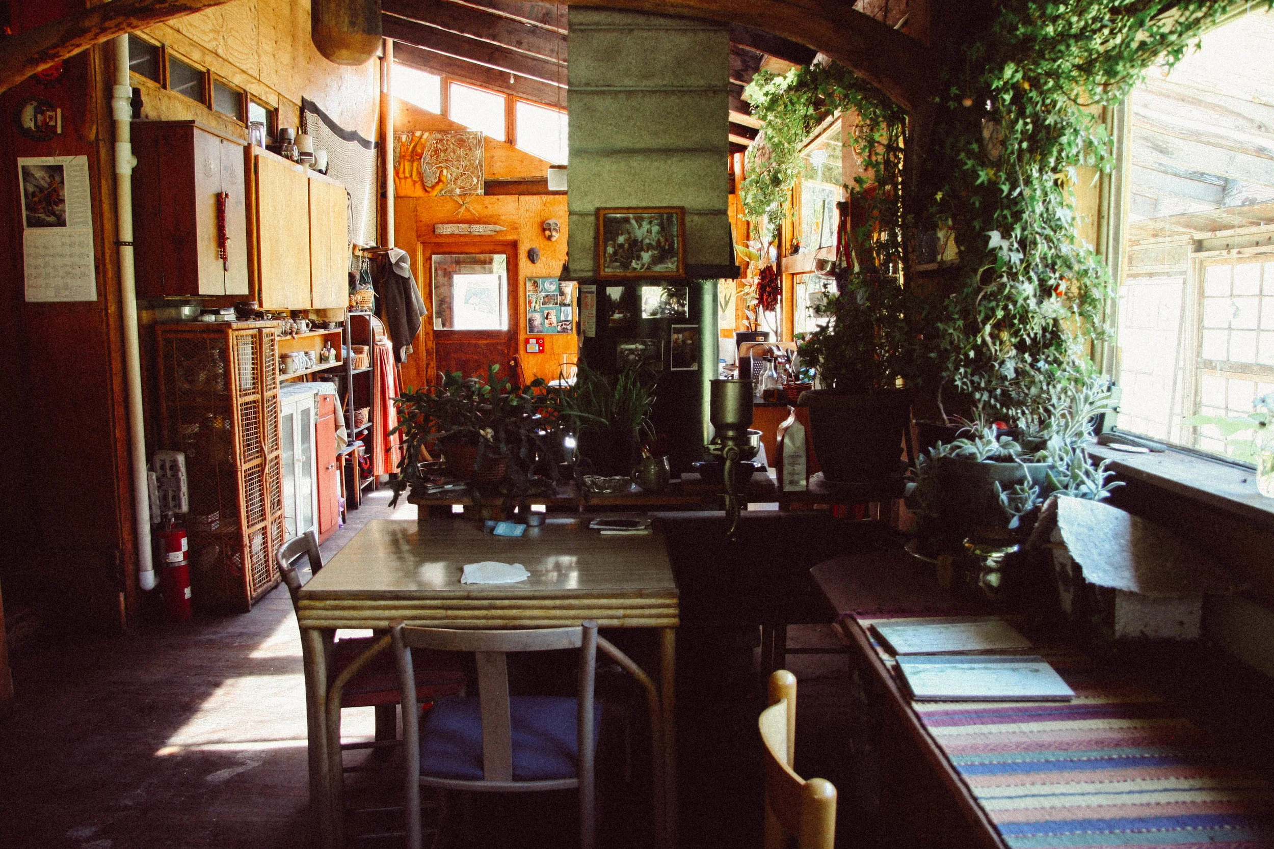 In the main house.