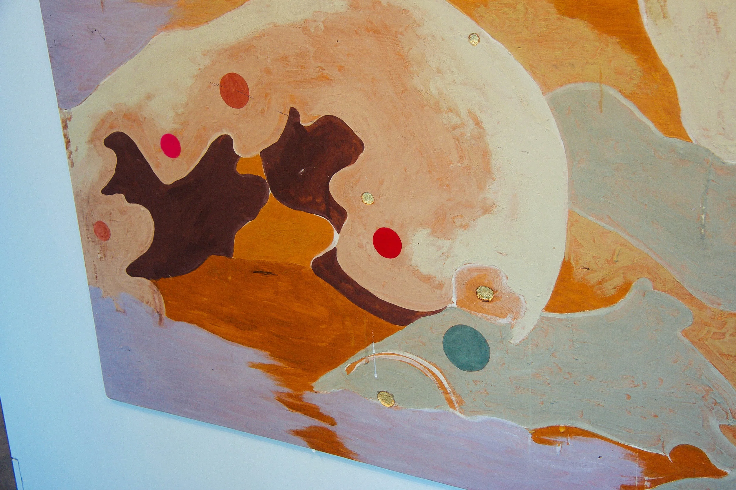 closer up of the Animal Village Painting.
