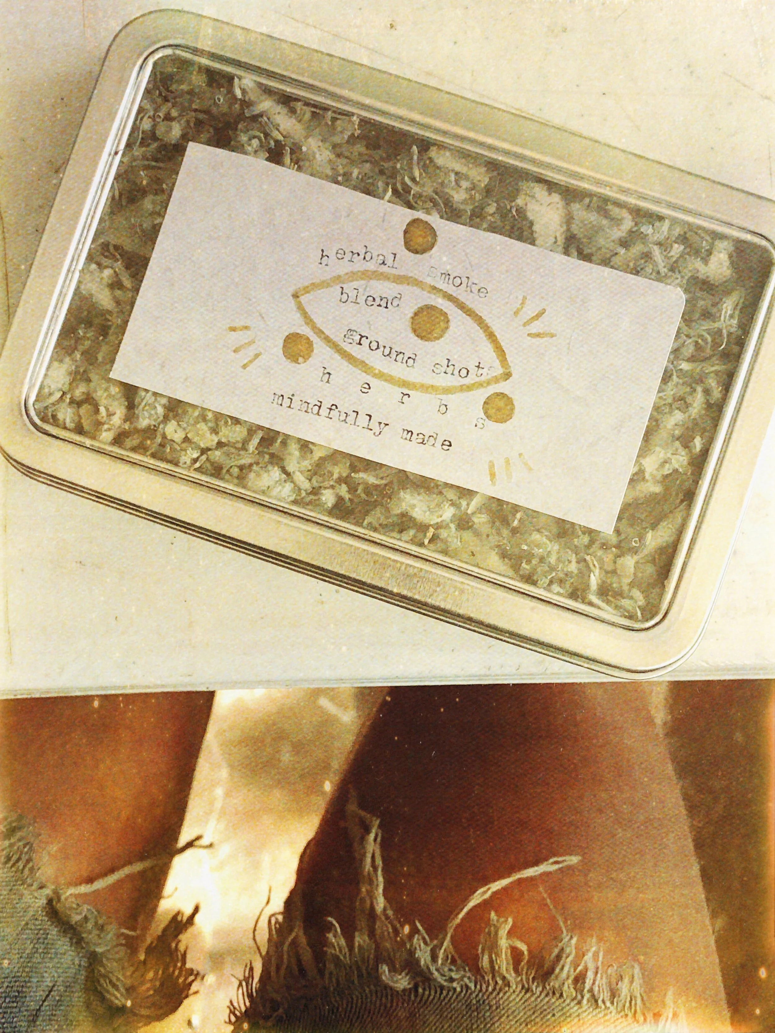 Soothing Herbal Smoke Blend, loose tin or tube of pre-rolls