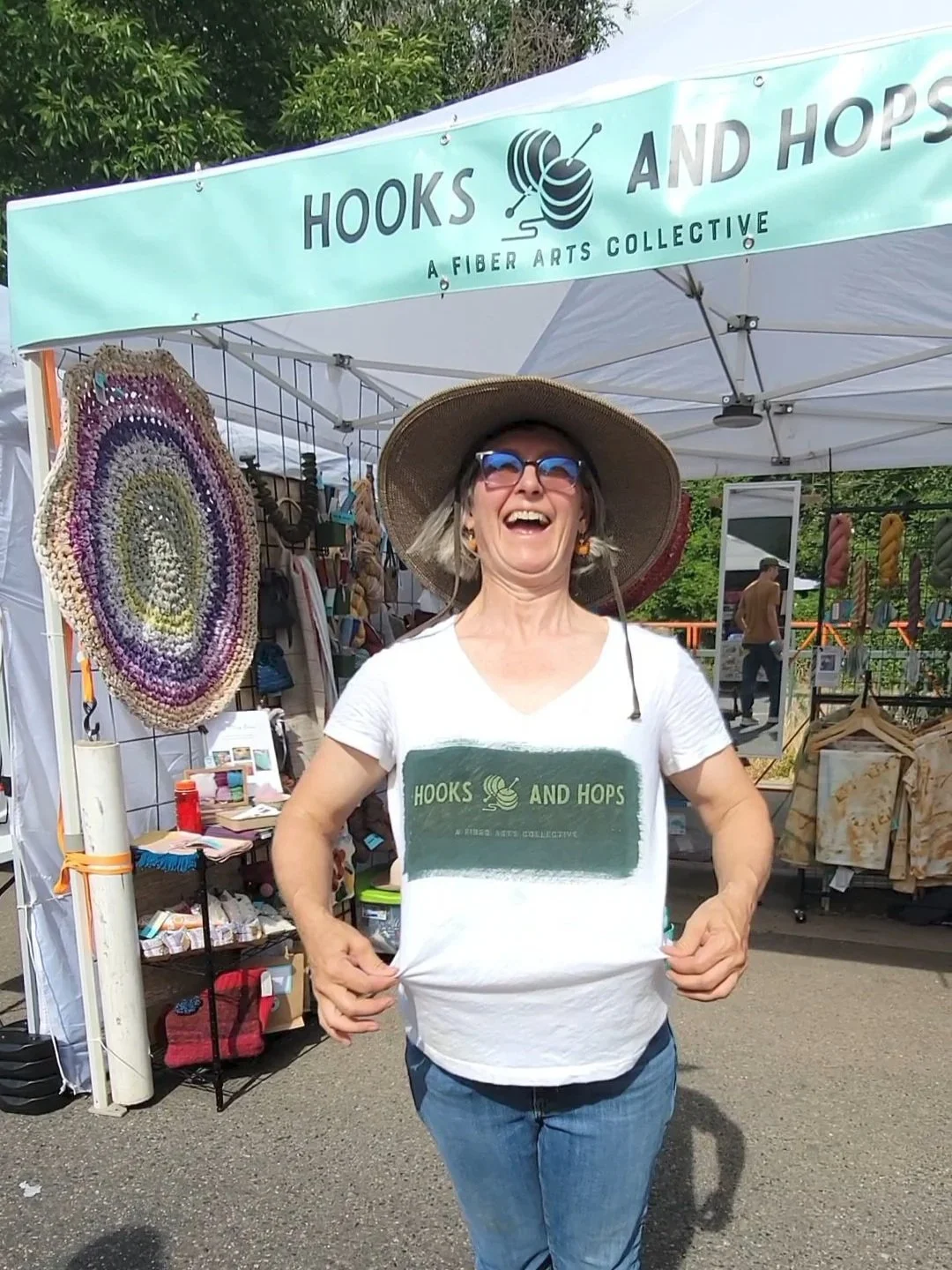 Noelle @ The Hooks and Hops Fiber Collective Booth/ Longmont WINTER Market