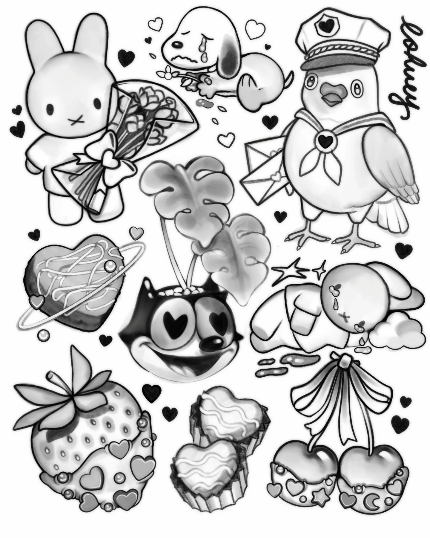 Valentines flash event!  Thursday - Saturday  12-14th

Repeatable designs, arms and legs only! 

Full color &mdash; $150 - $350 

$50 booking fee required!

DM TO CLAIM!