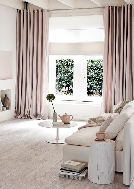  The drapery is what really makes the room here...