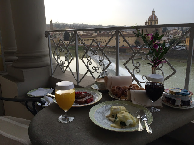  The stunning view of the Arno River from our terrace, where we insisted on having breakfast everyday during our stay.