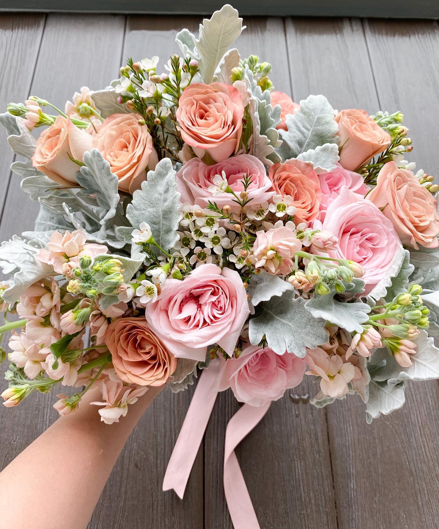 A bouquet for a pre bridal shoot. #pastelhuesflorals #sgflorist