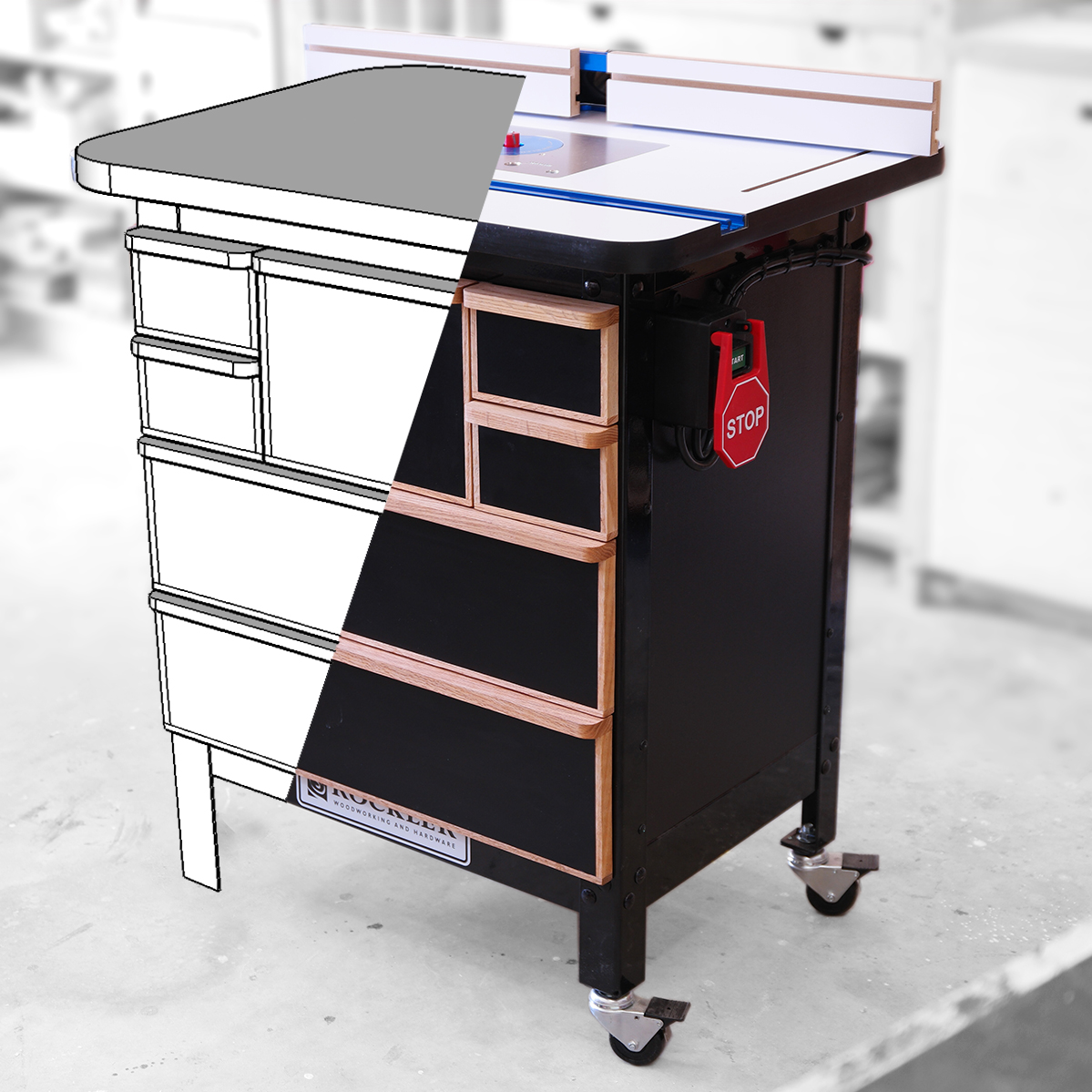 DIY Router Table Cabinet Plans — ALMFAB