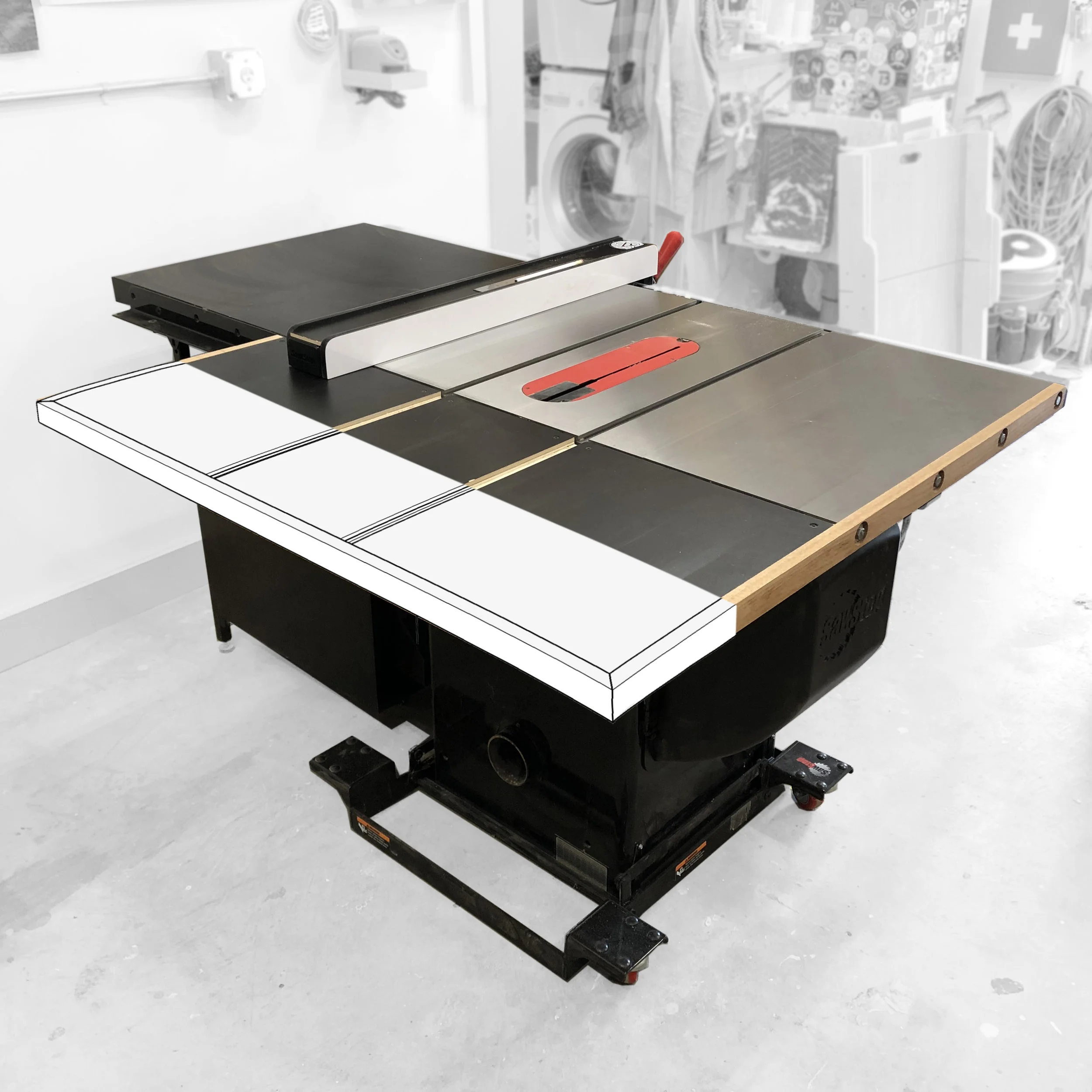 Sawstop Contractor Saw Outfeed Table 