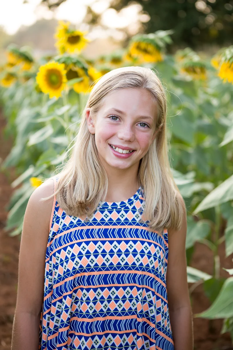 Richmond Virginia Sunflower Portrait Session