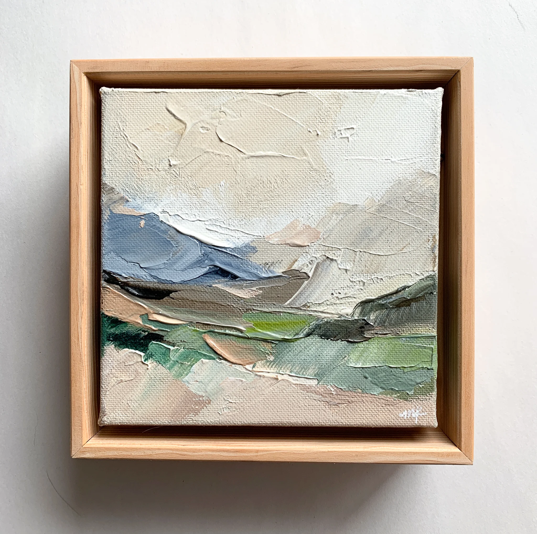 PUSHING FORWARD, 6x6 inches, Original Framed