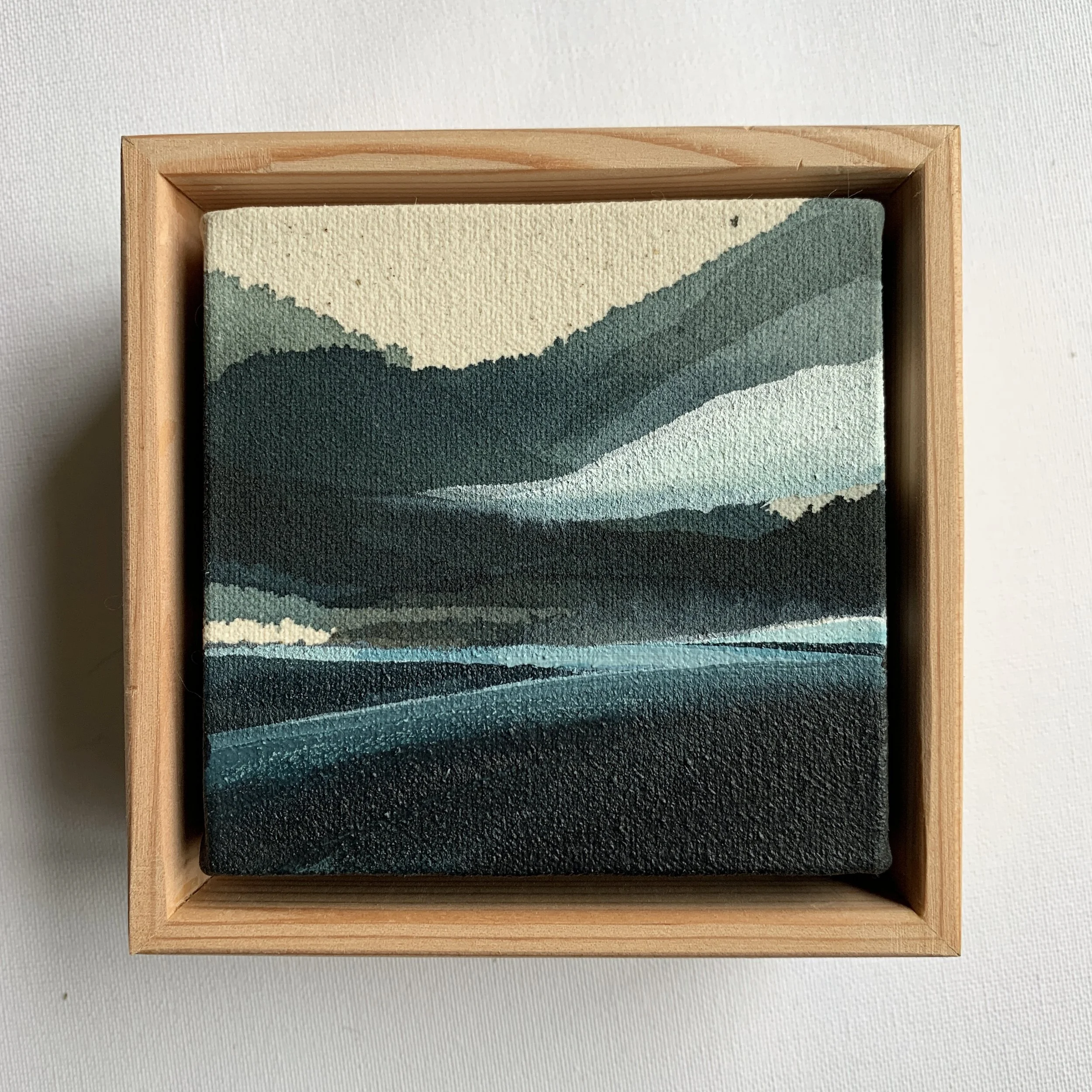 GOOD, GOOD, SOLITUDE, 4x4 inches, Original Framed