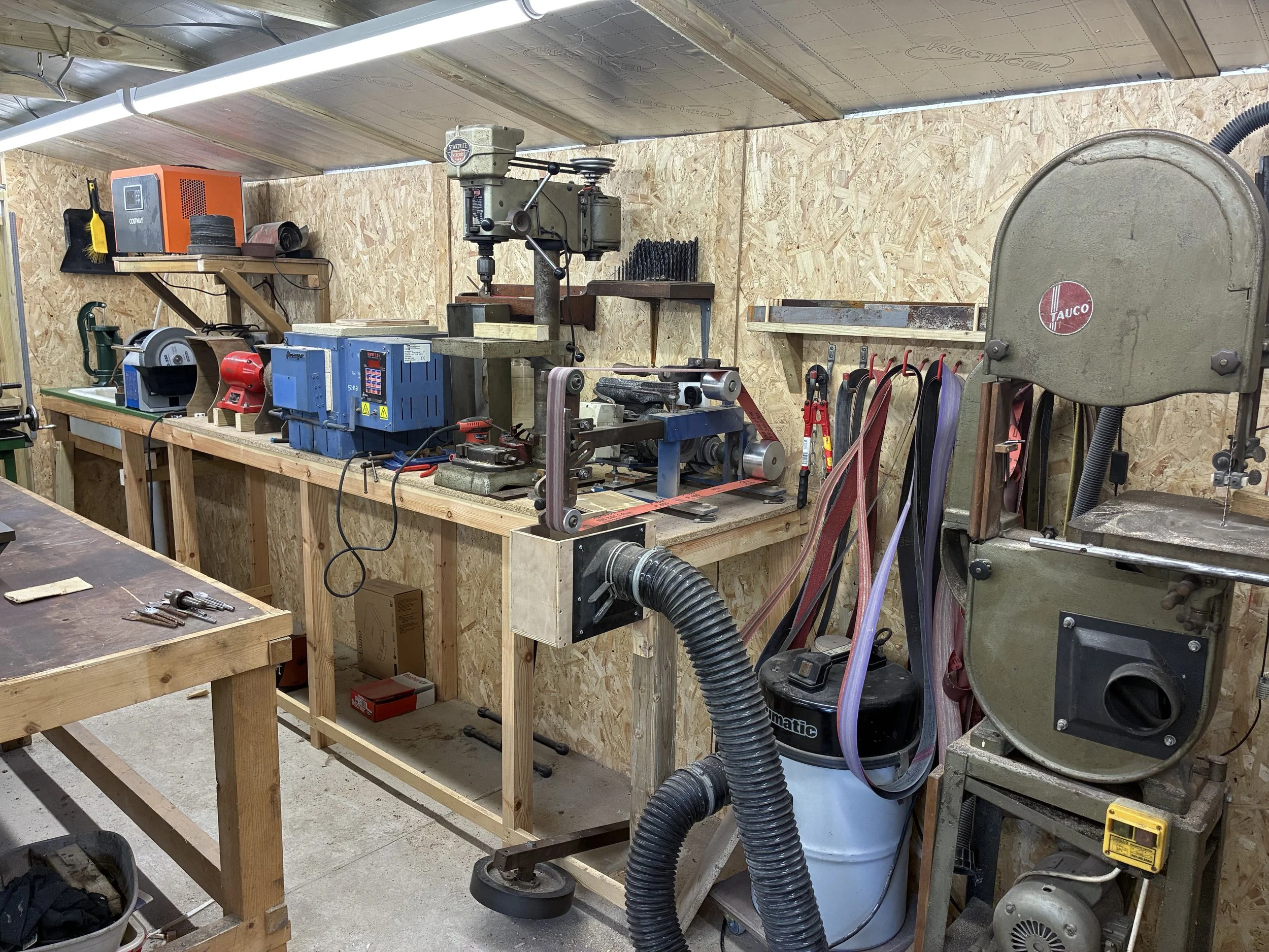 interior of knife maker's workshop
