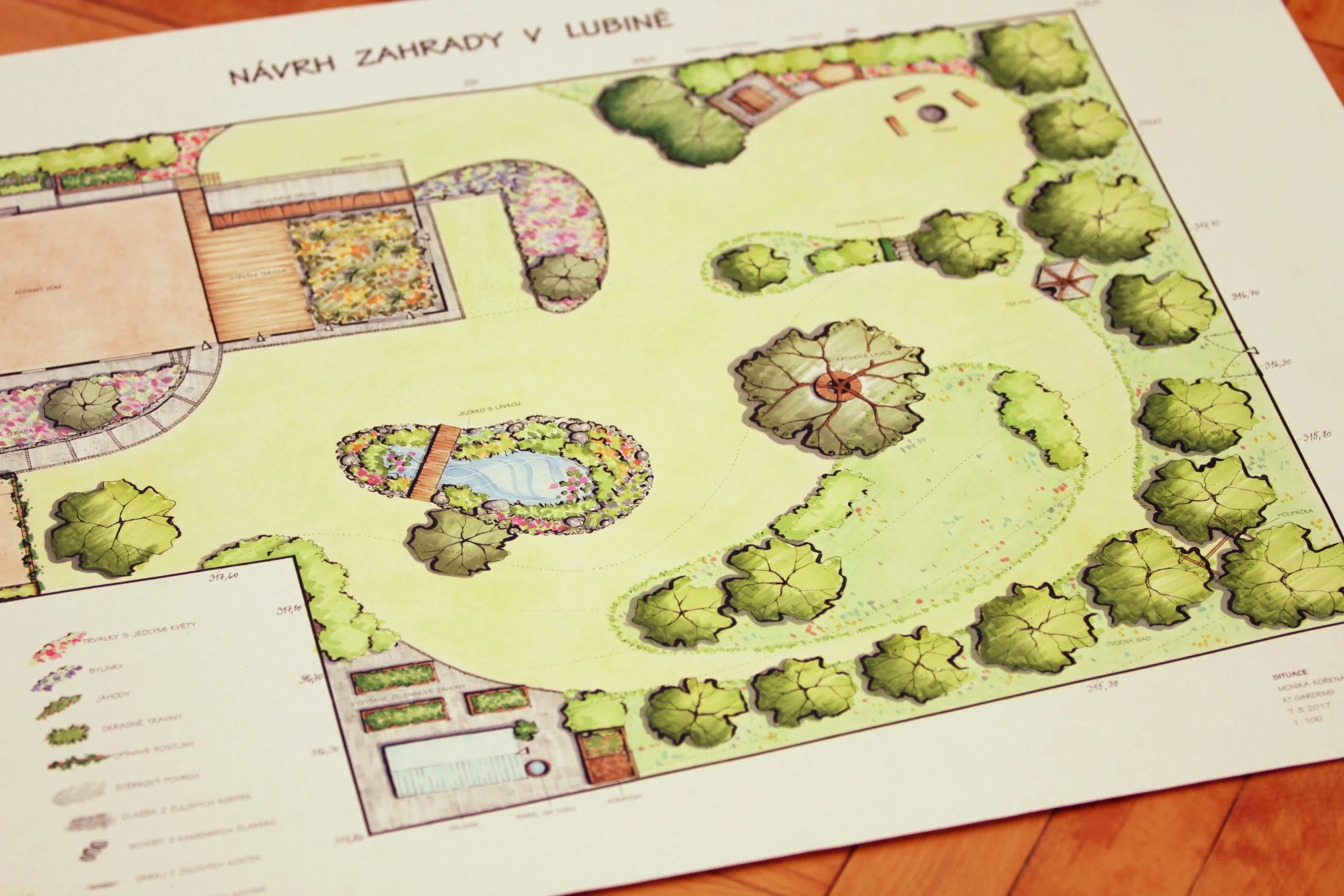 přírodní zahrada v Lubině, ktgardens, situace