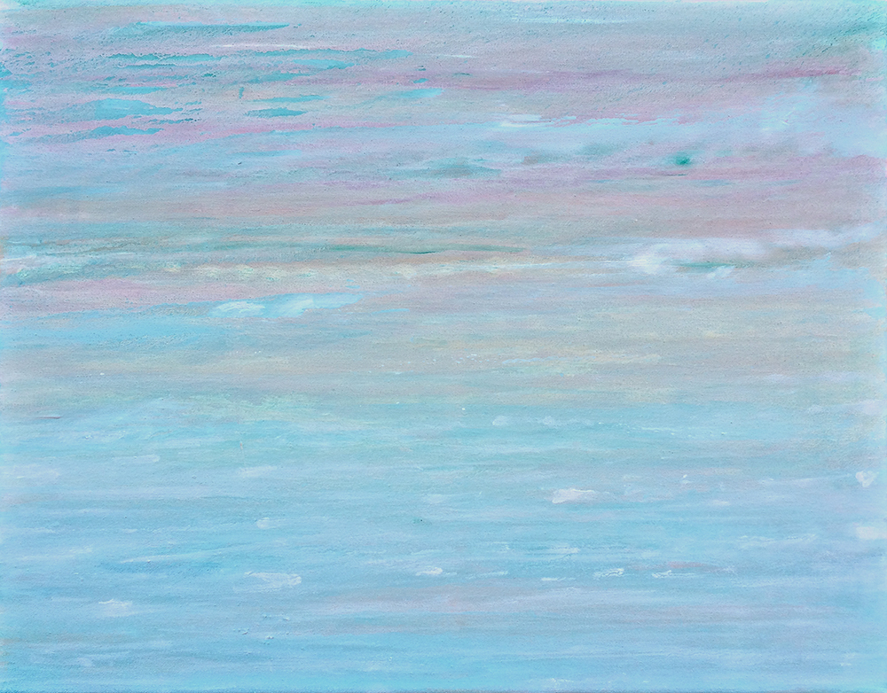GULDEN, “wenn aus dem Himmel ... (Hölder...)”, Öl/Leinwand, 2018, 40x50 cm