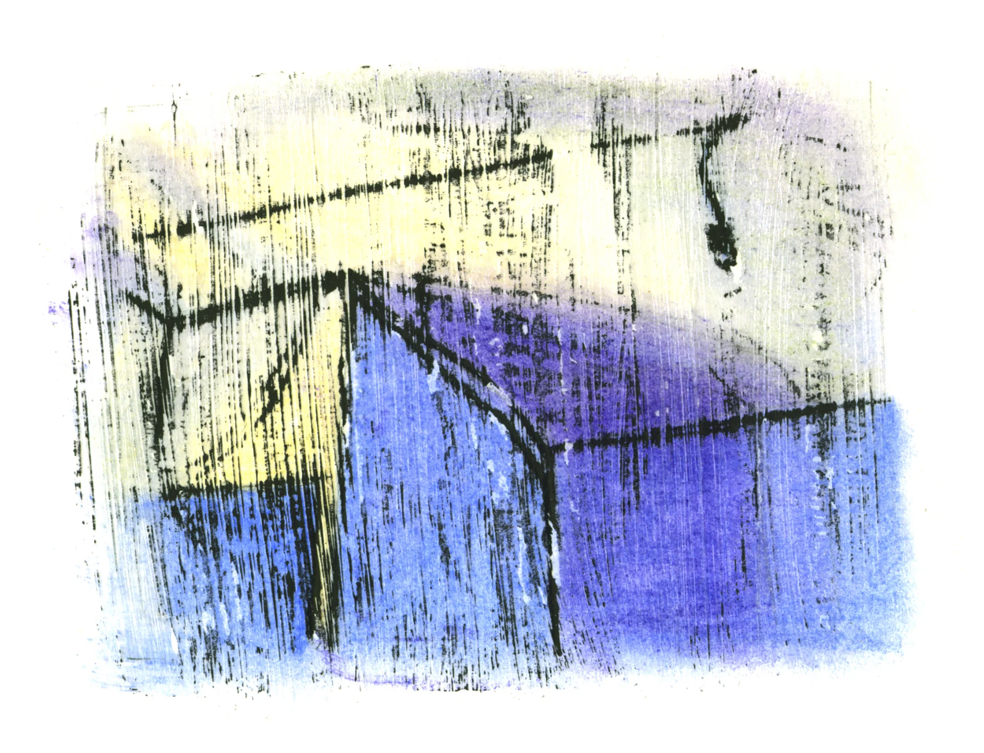 Margret Storck, o. T., Gel/Pastel, 10x13 cm, 1989