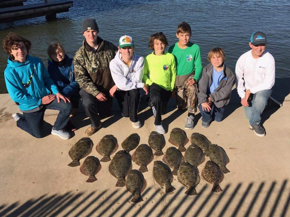 8 man limit of Flounder Caught in the canals of Laguna Harbor in November 2016