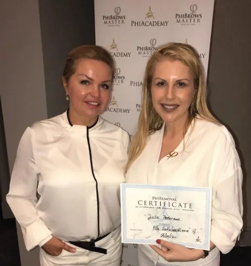 Ella, PhiBrows Academy Master & Julie, PhiBrows Royal Artist